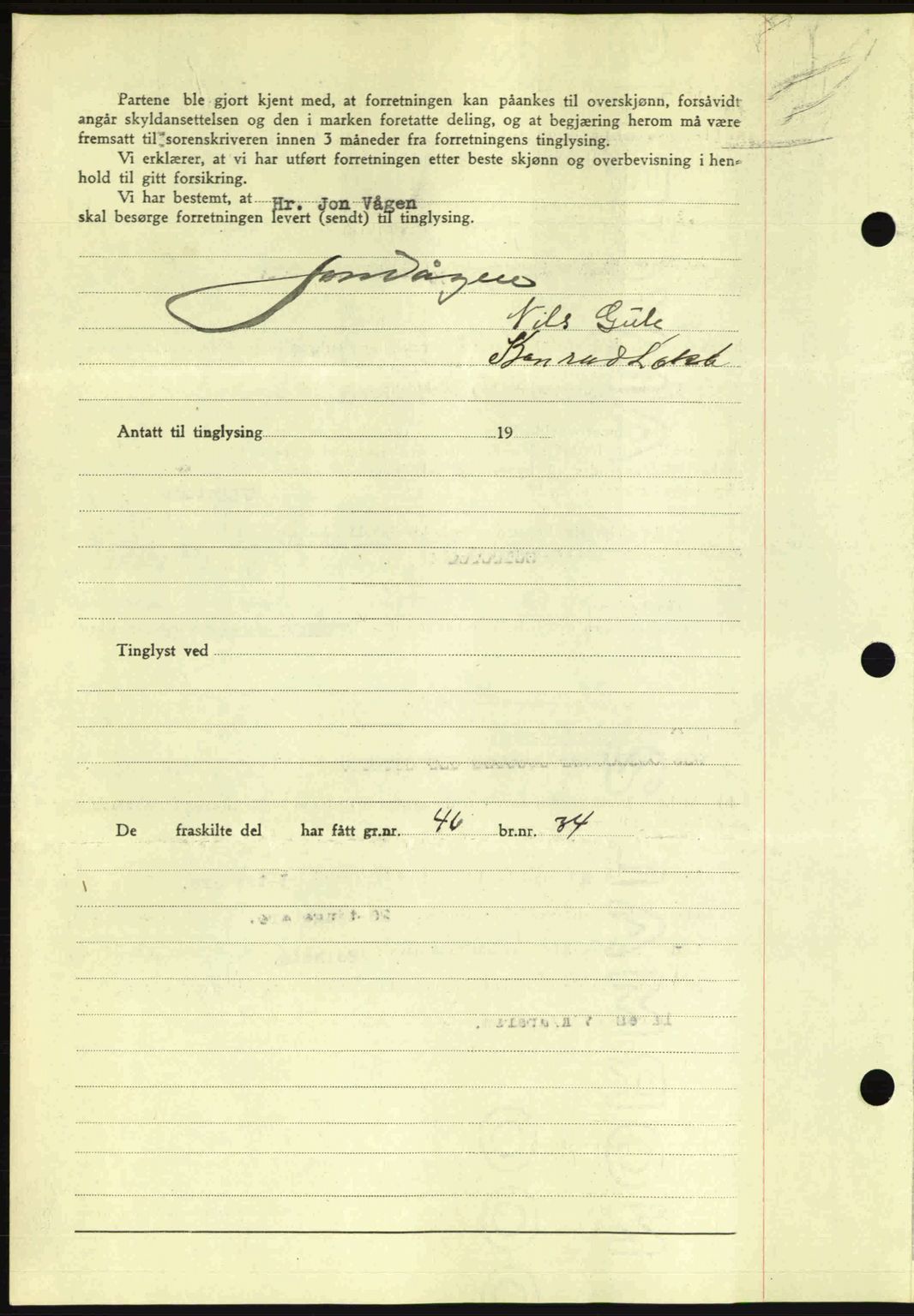 Romsdal sorenskriveri, AV/SAT-A-4149/1/2/2C: Mortgage book no. A15, 1943-1944, Diary no: : 2208/1943