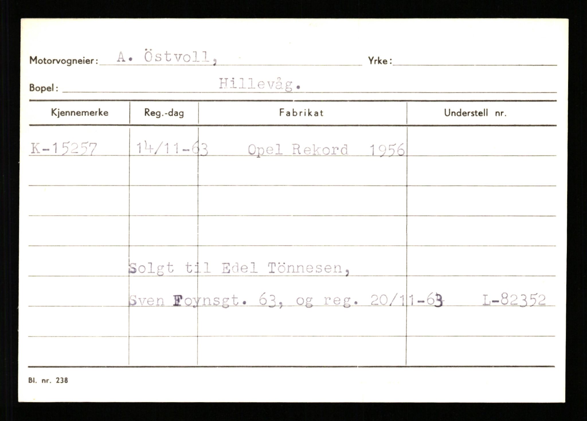 Stavanger trafikkstasjon, SAST/A-101942/0/G/L0003: Registreringsnummer: 10466 - 15496, 1930-1971, p. 3036