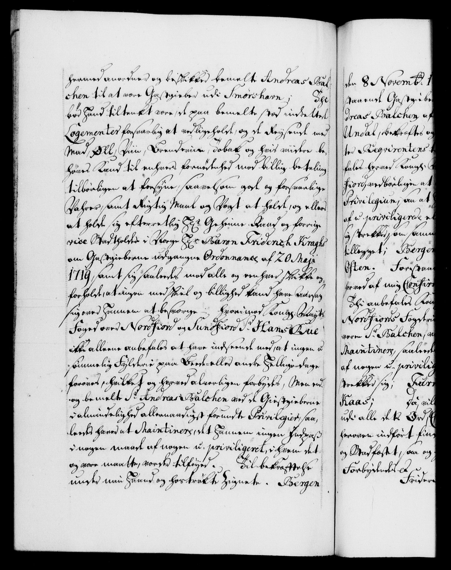 Danske Kanselli 1572-1799, AV/RA-EA-3023/F/Fc/Fca/Fcaa/L0030: Norske registre, 1737-1738, p. 257b