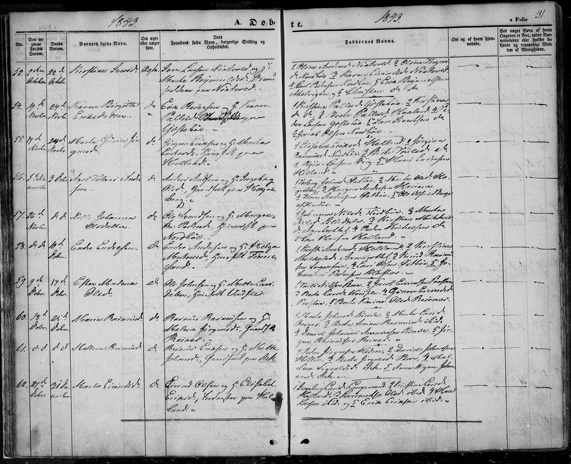 Rennesøy sokneprestkontor, AV/SAST-A -101827/H/Ha/Haa/L0005: Parish register (official) no. A 5, 1838-1859, p. 31
