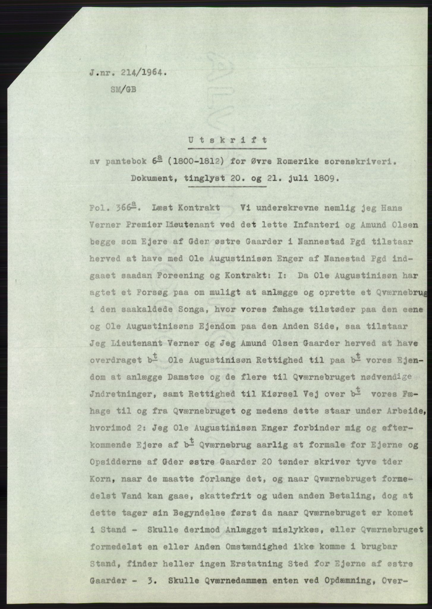Statsarkivet i Oslo, SAO/A-10621/Z/Zd/L0019: Avskrifter, j.nr 4-893/1964, 1964, p. 77