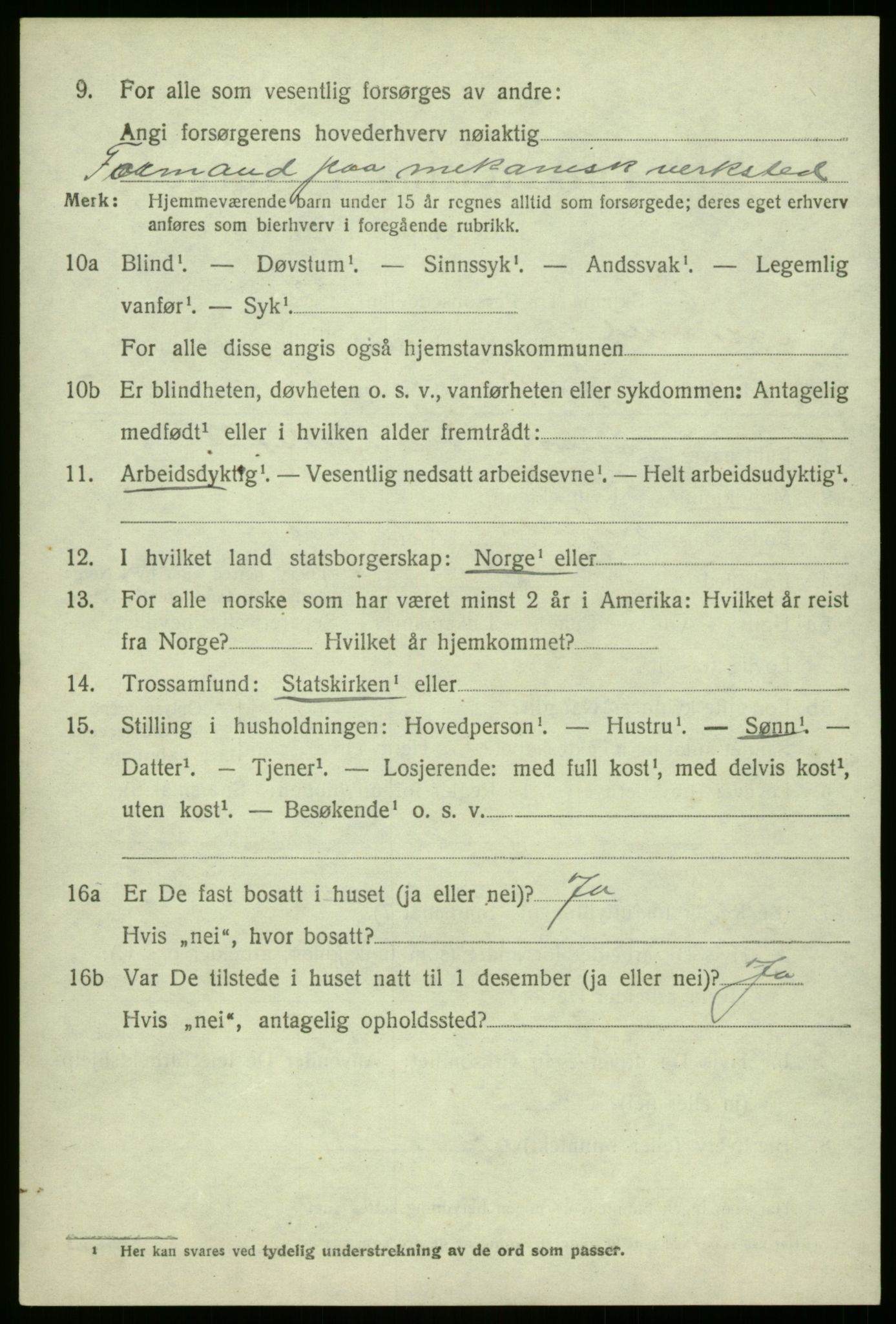 SAB, 1920 census for Askvoll, 1920, p. 2049