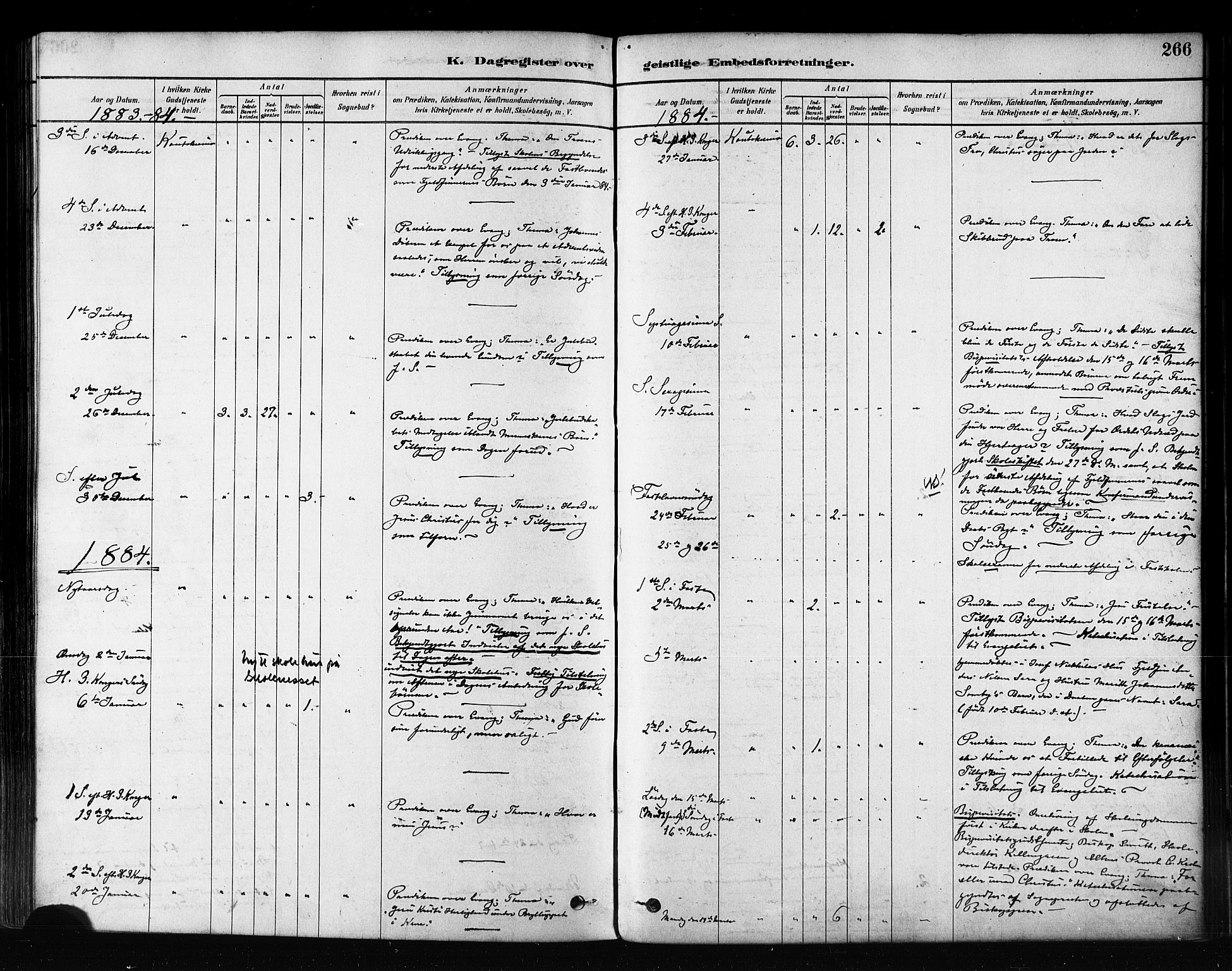 Kautokeino sokneprestembete, AV/SATØ-S-1340/H/Ha/L0004.kirke: Parish register (official) no. 4, 1877-1896, p. 266