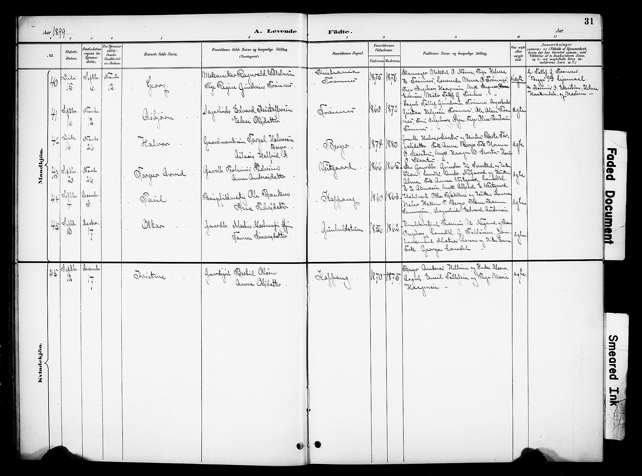 Stor-Elvdal prestekontor, SAH/PREST-052/H/Ha/Hab/L0003: Parish register (copy) no. 3, 1895-1917, p. 31