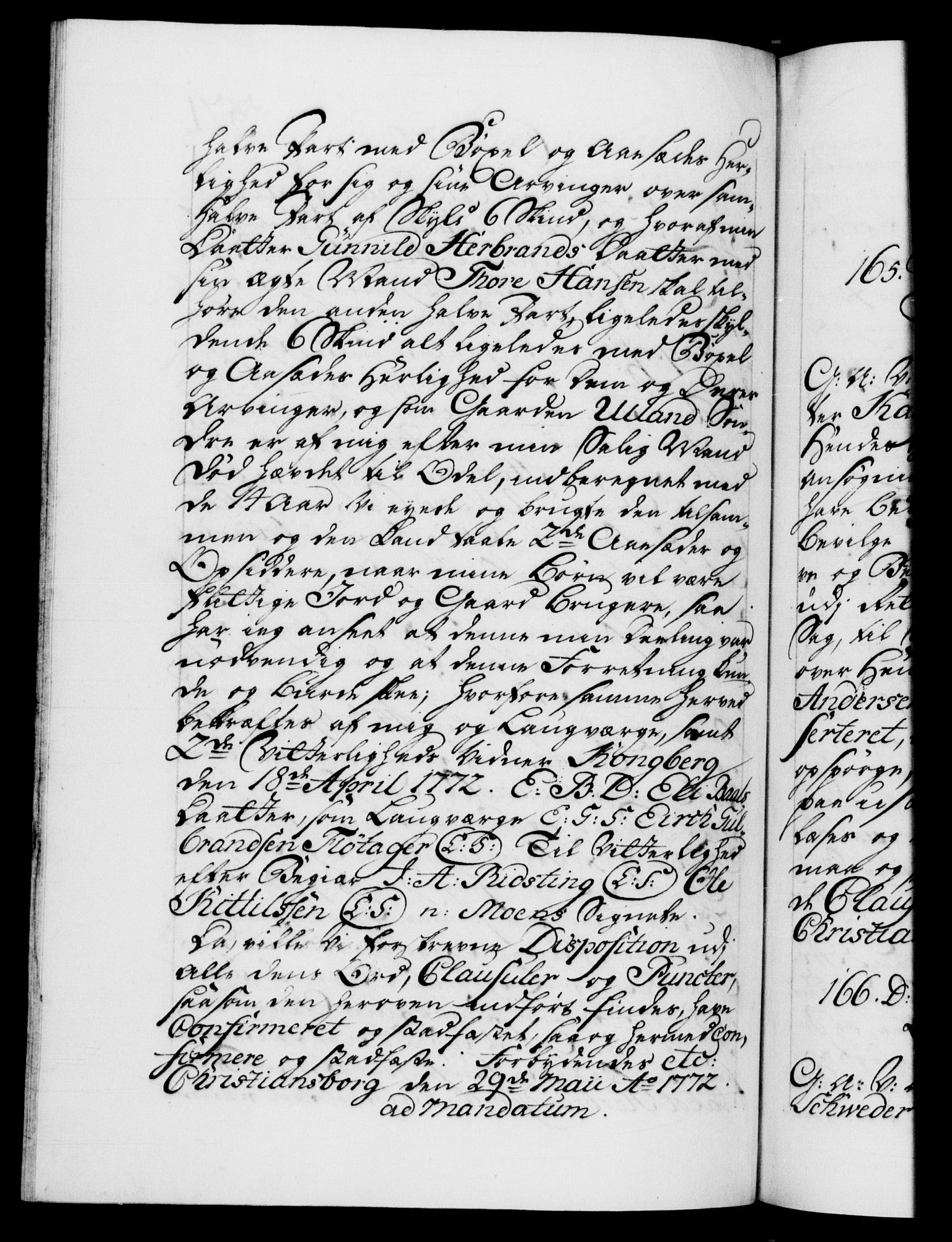 Danske Kanselli 1572-1799, AV/RA-EA-3023/F/Fc/Fca/Fcaa/L0045: Norske registre "Norske eller 3. dept.s åpne brev, 1771-1773, p. 321b