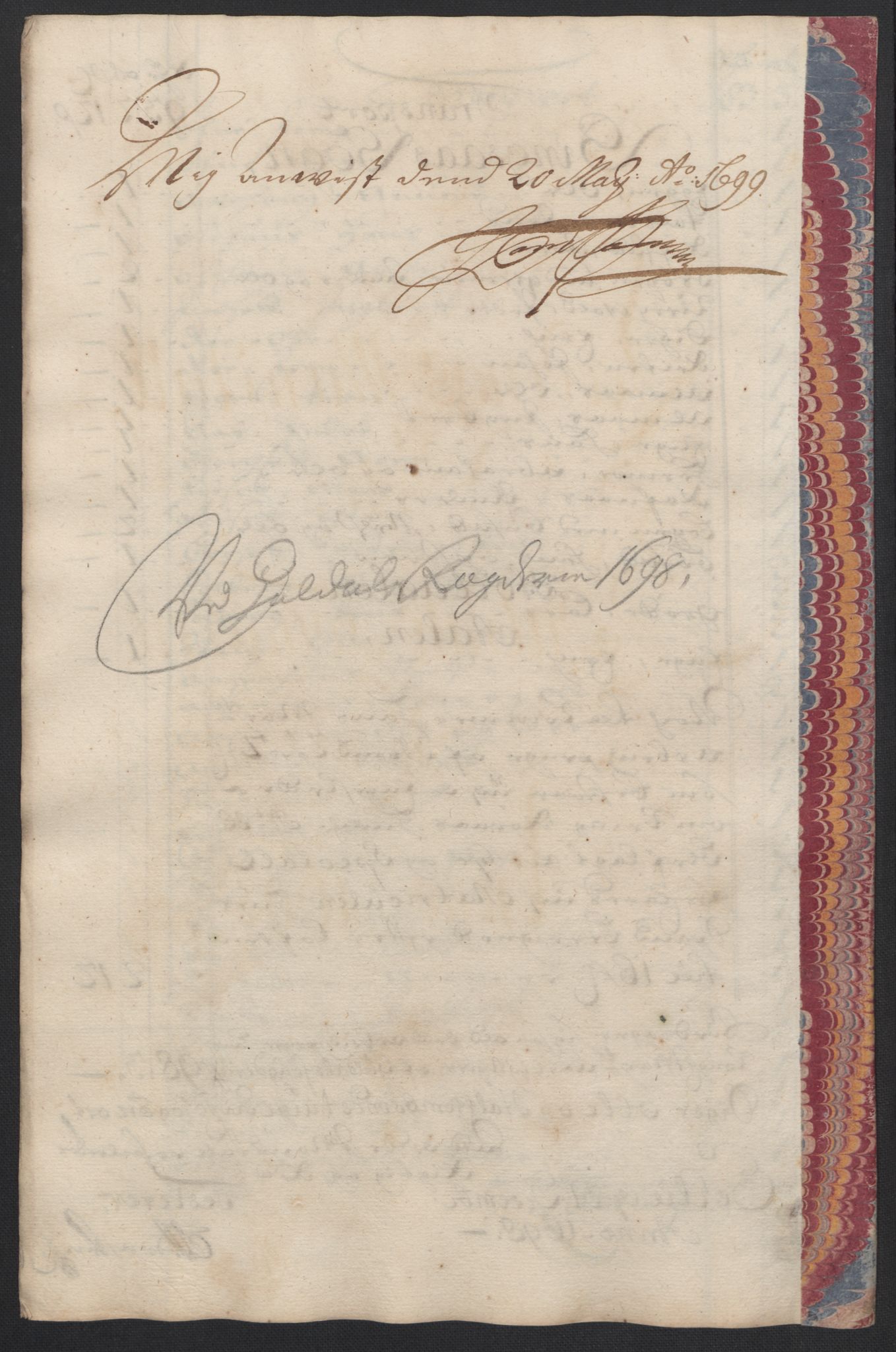 Rentekammeret inntil 1814, Reviderte regnskaper, Fogderegnskap, AV/RA-EA-4092/R60/L3948: Fogderegnskap Orkdal og Gauldal, 1698, p. 371