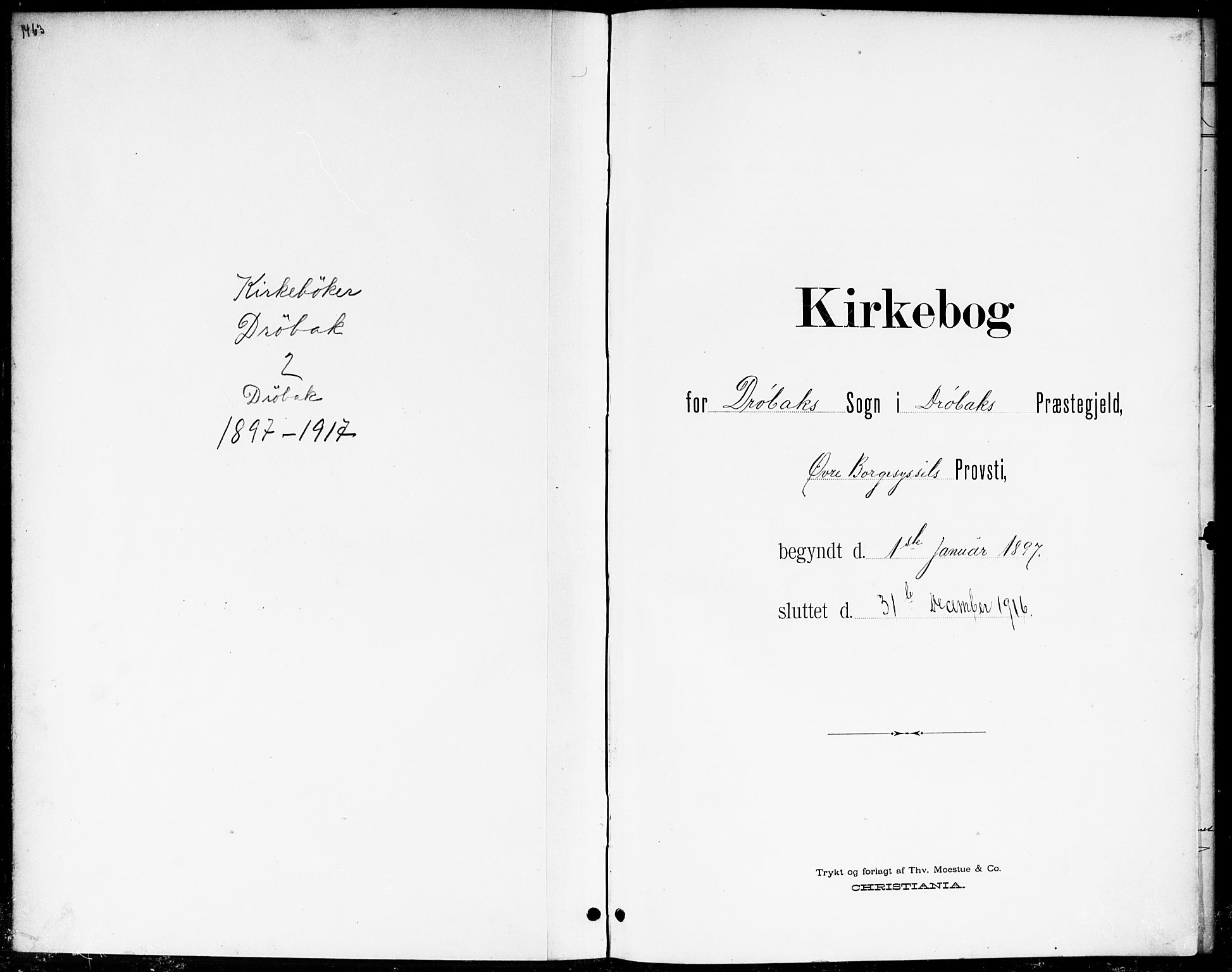 Drøbak prestekontor Kirkebøker, SAO/A-10142a/G/Ga/L0001: Parish register (copy) no. I 1, 1897-1917