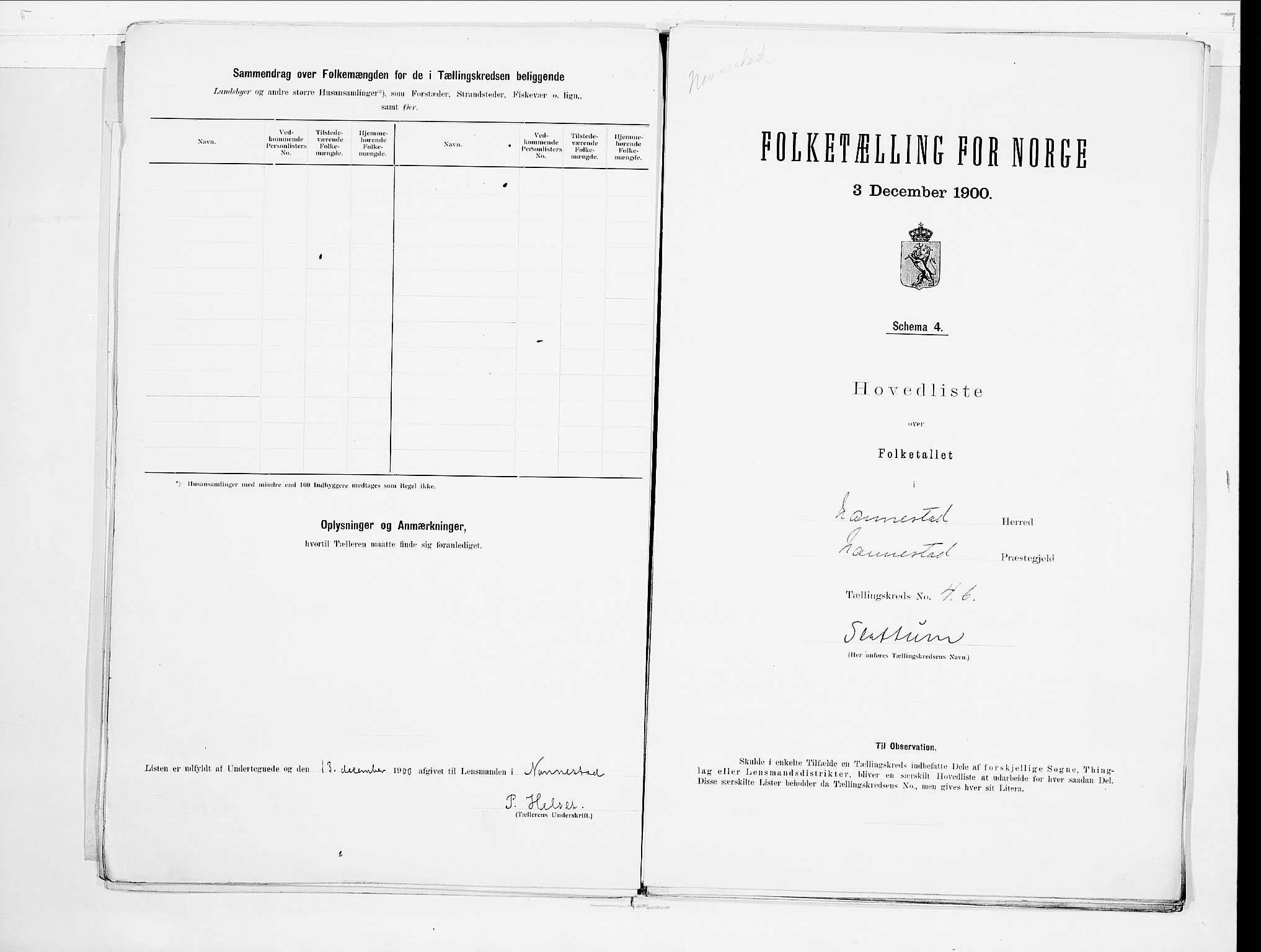 SAO, 1900 census for Nannestad, 1900, p. 12