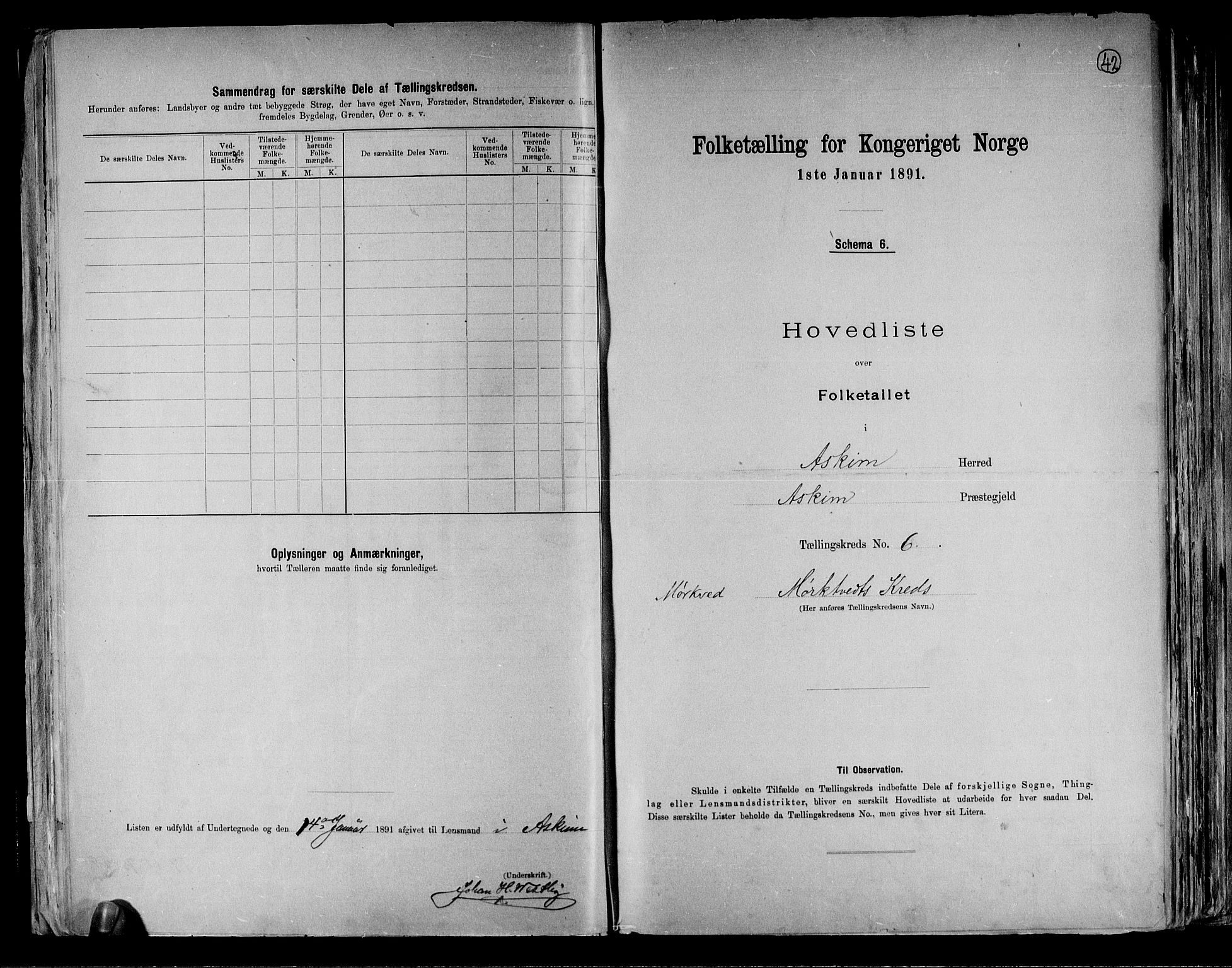 RA, 1891 census for 0124 Askim, 1891, p. 16