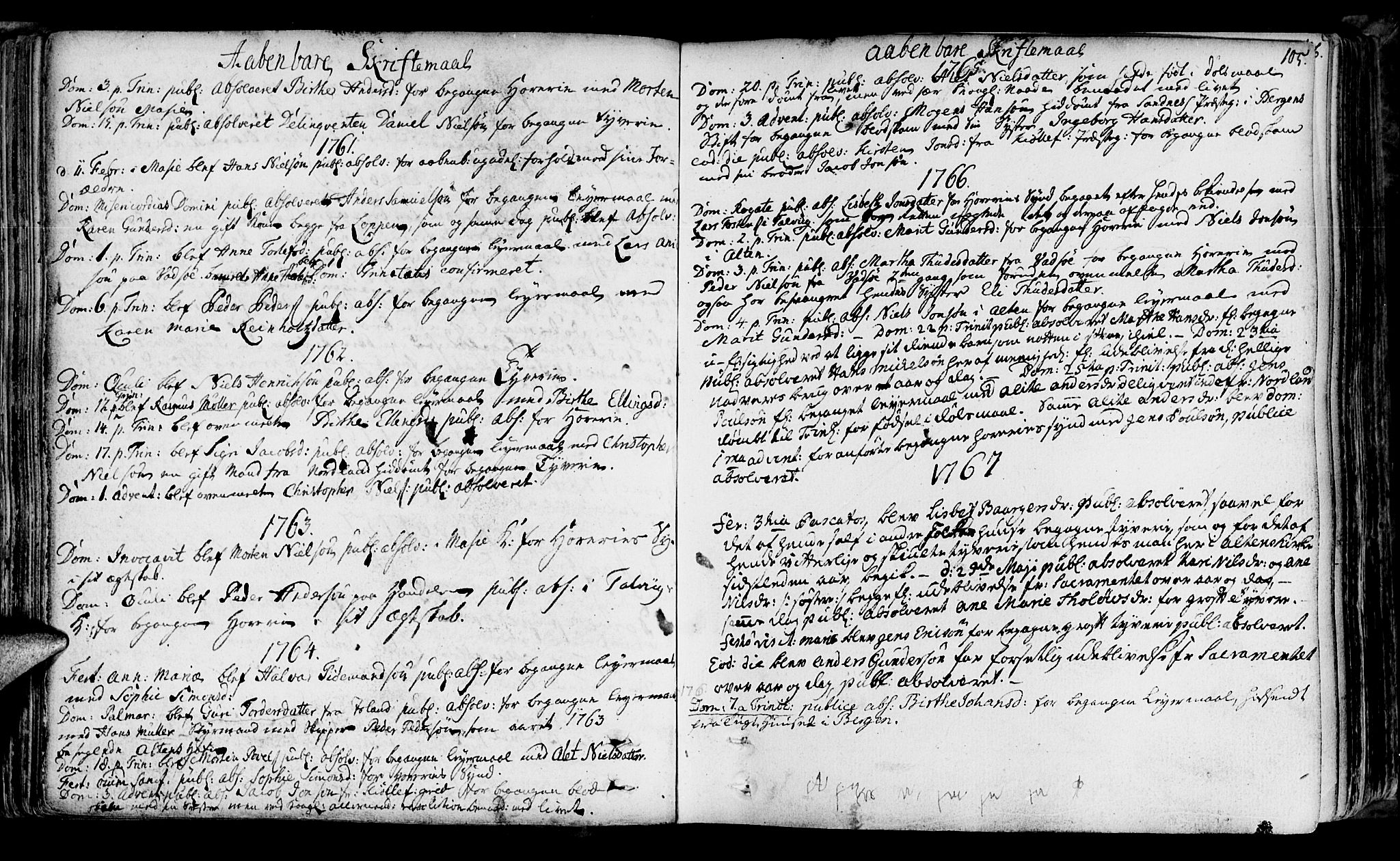 Talvik sokneprestkontor, SATØ/S-1337/H/Ha/L0004kirke: Parish register (official) no. 4, 1752-1772, p. 105