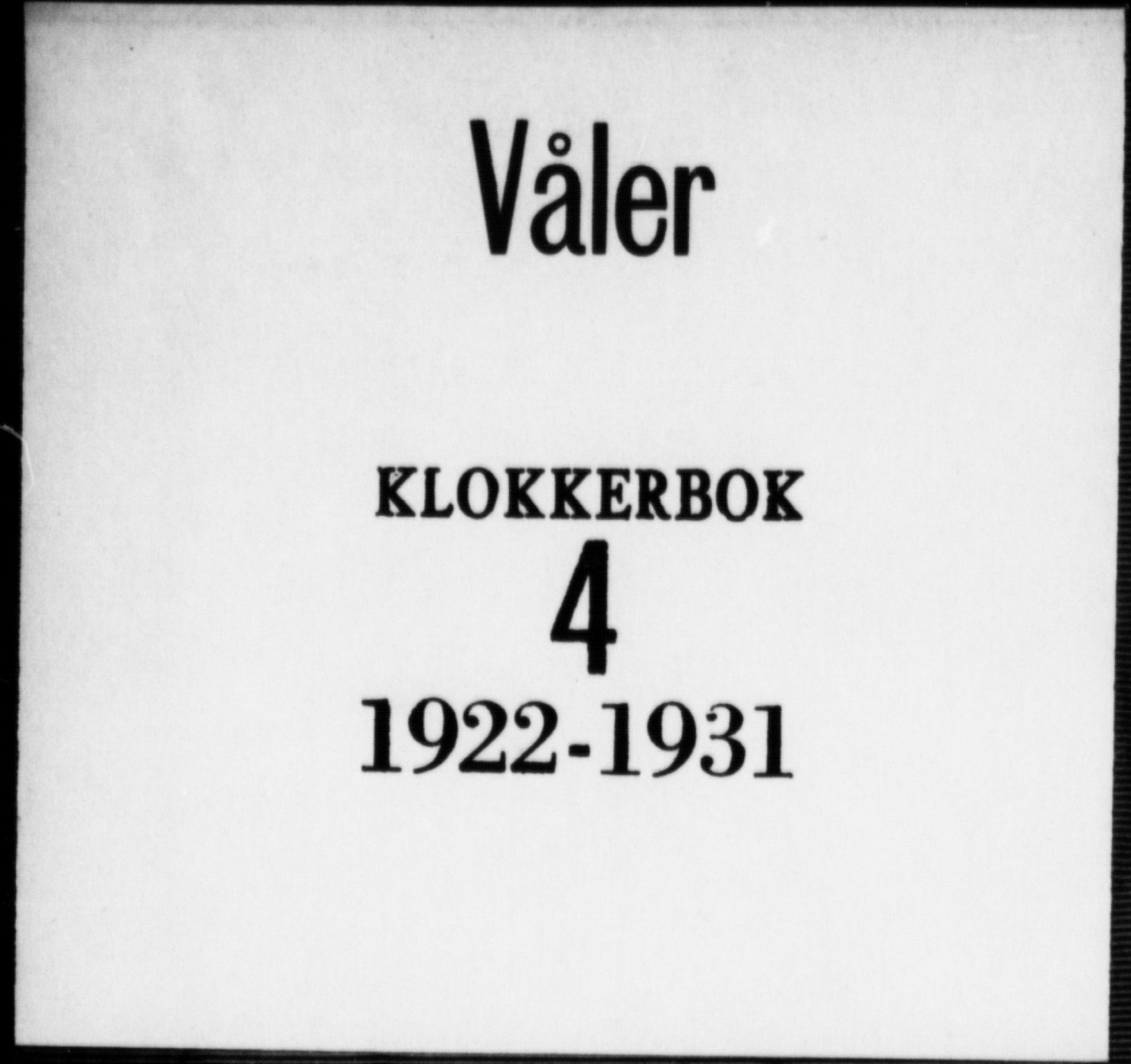 Våler prestekontor, Hedmark, AV/SAH-PREST-040/H/Ha/Hab/L0004: Parish register (copy) no. 4, 1922-1931