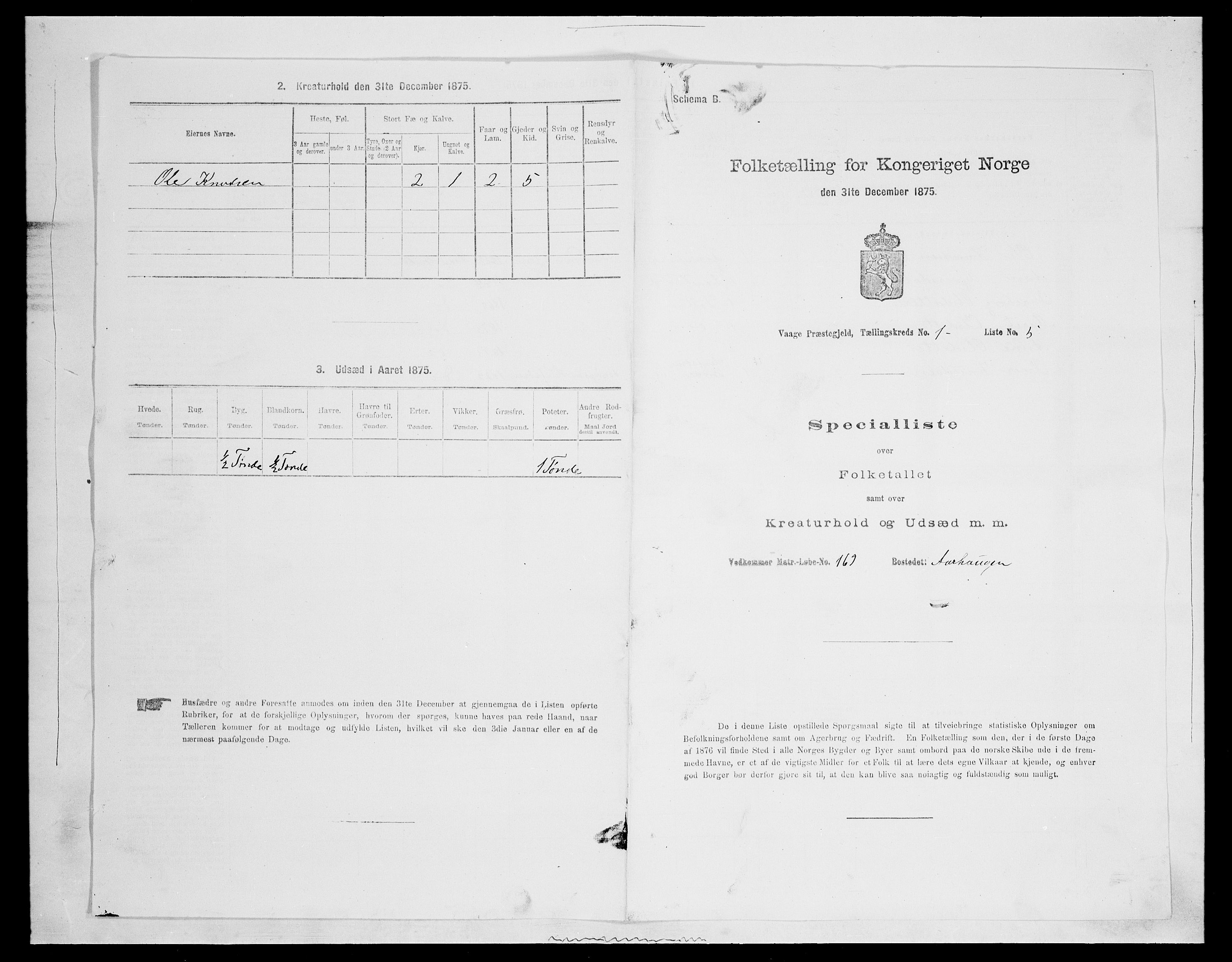 SAH, 1875 census for 0515P Vågå, 1875, p. 130