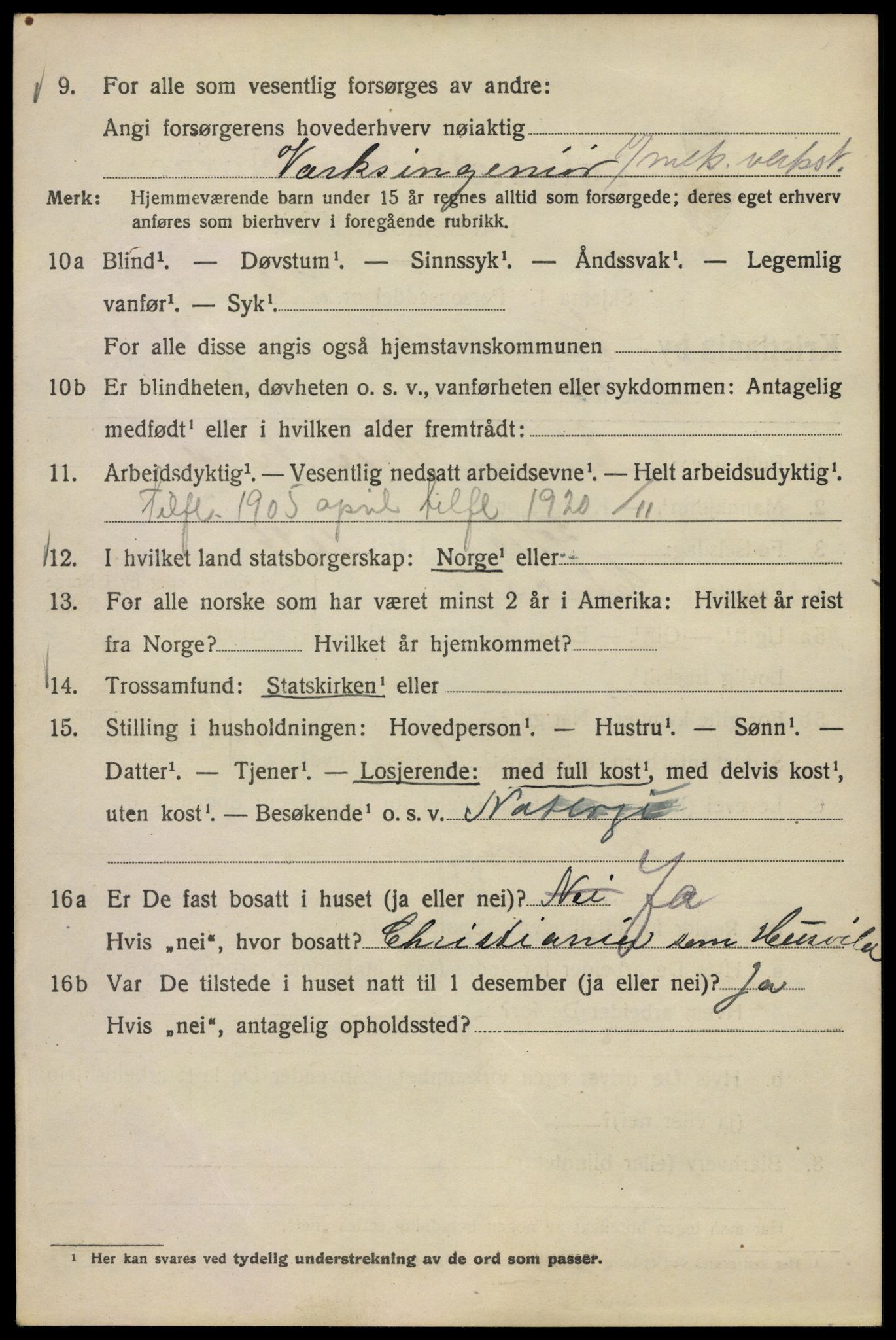 SAO, 1920 census for Kristiania, 1920, p. 413252