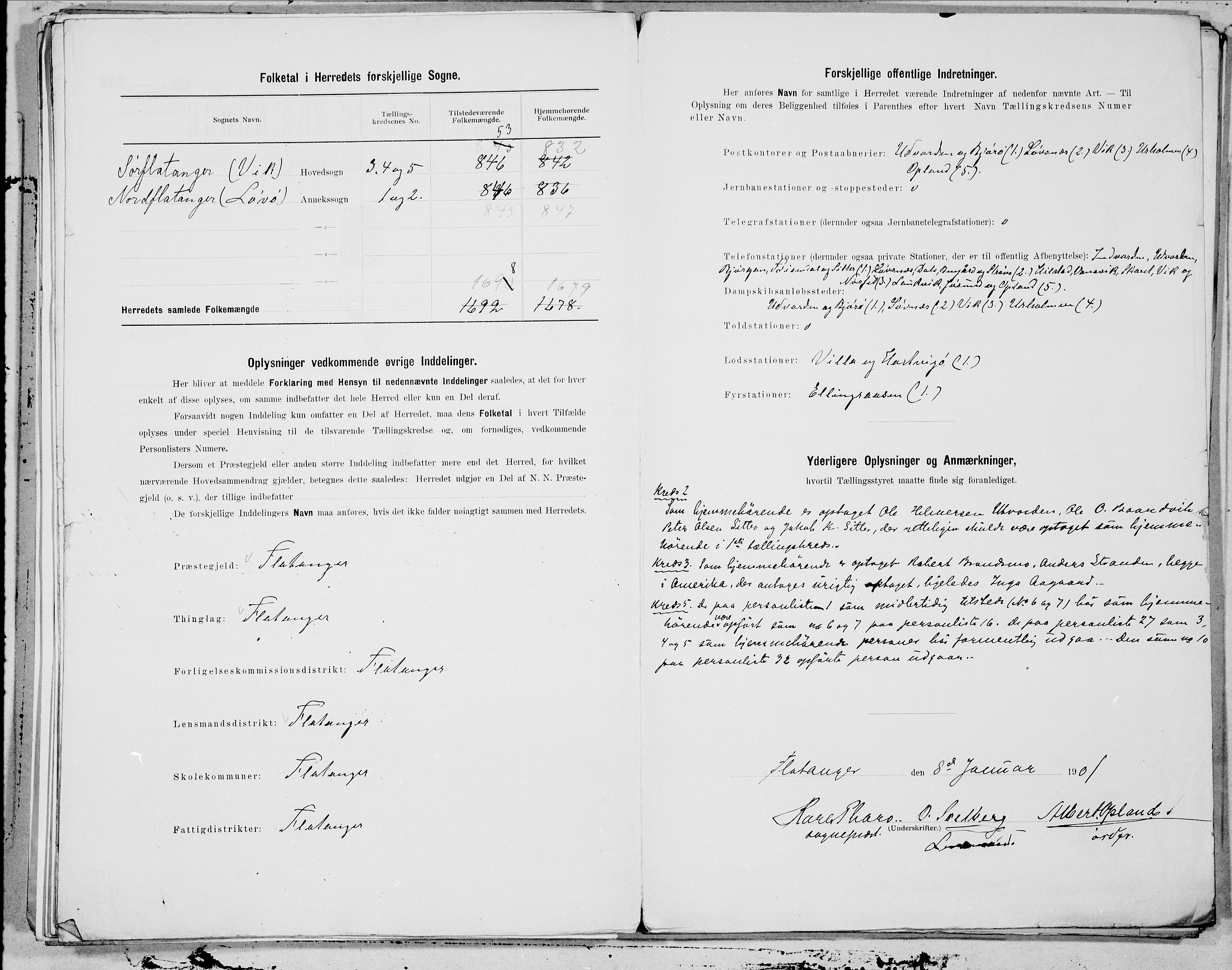 SAT, 1900 census for Flatanger, 1900, p. 13