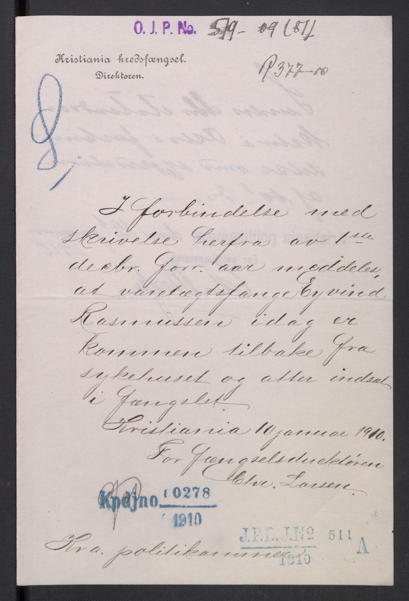 Botsfengslet, AV/RA-S-1539/D/Dn/L0331: Domsakter nr. 49n - 83n, 1910, p. 28