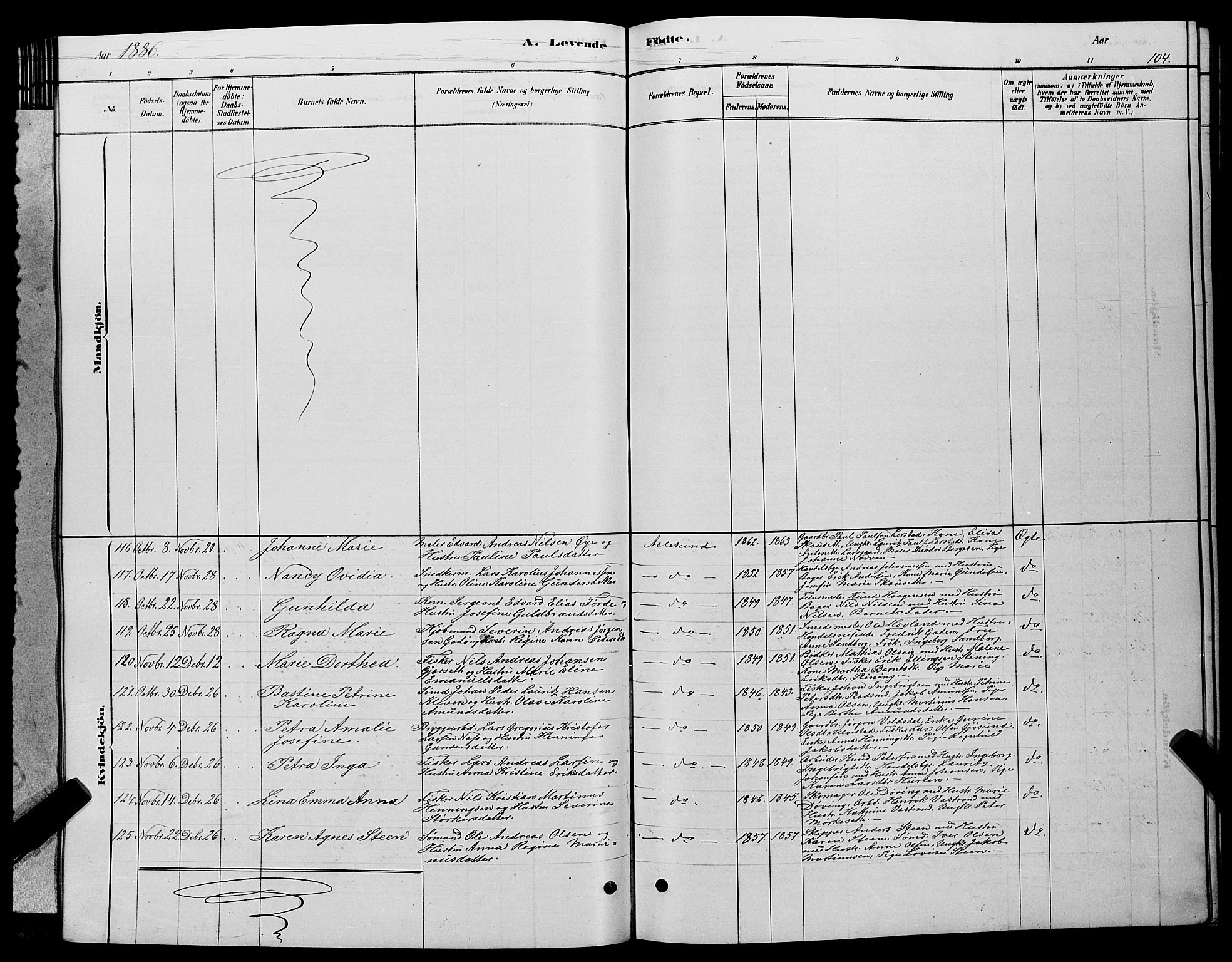 Ministerialprotokoller, klokkerbøker og fødselsregistre - Møre og Romsdal, SAT/A-1454/529/L0466: Parish register (copy) no. 529C03, 1878-1888, p. 104