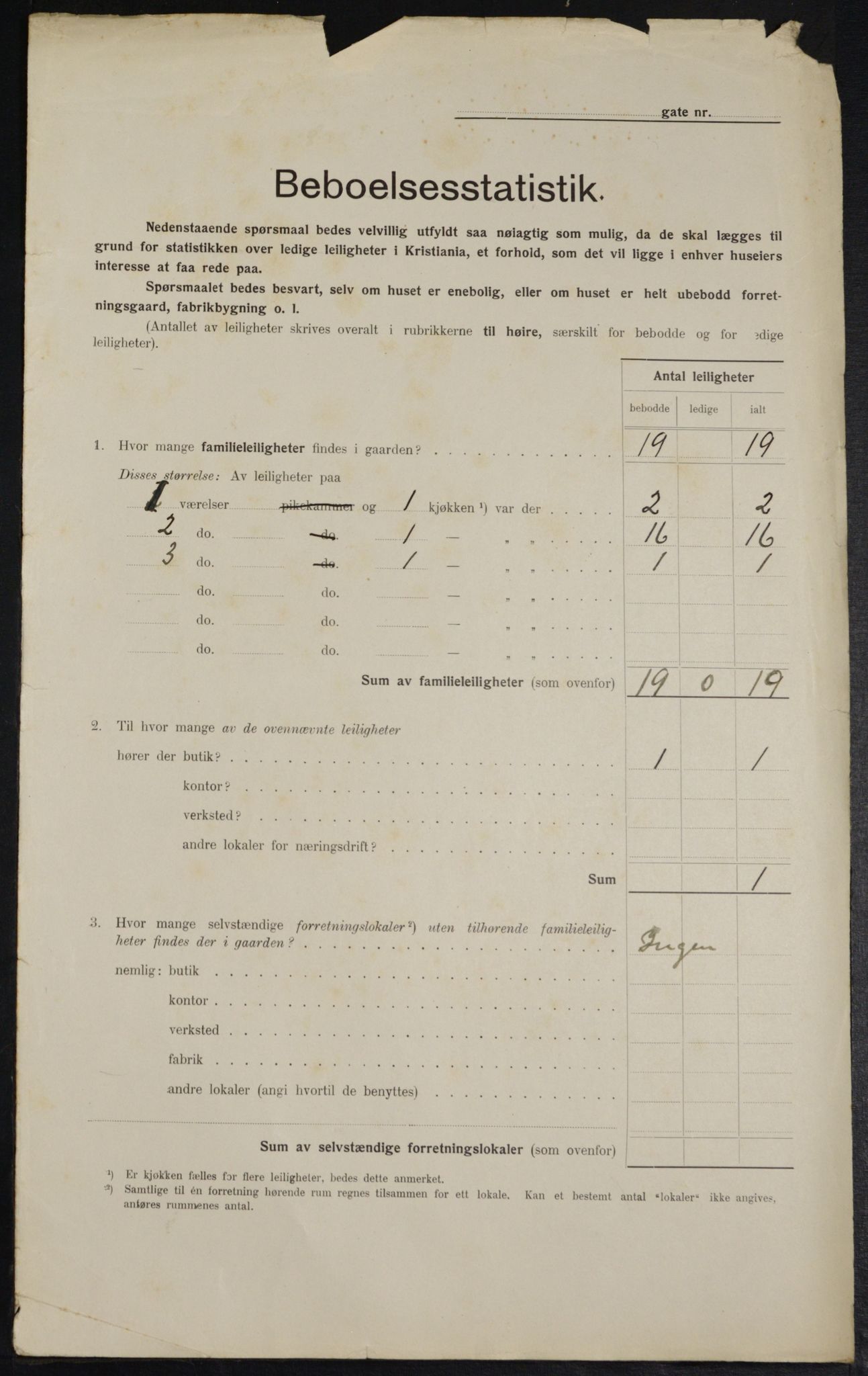 OBA, Municipal Census 1914 for Kristiania, 1914, p. 90071