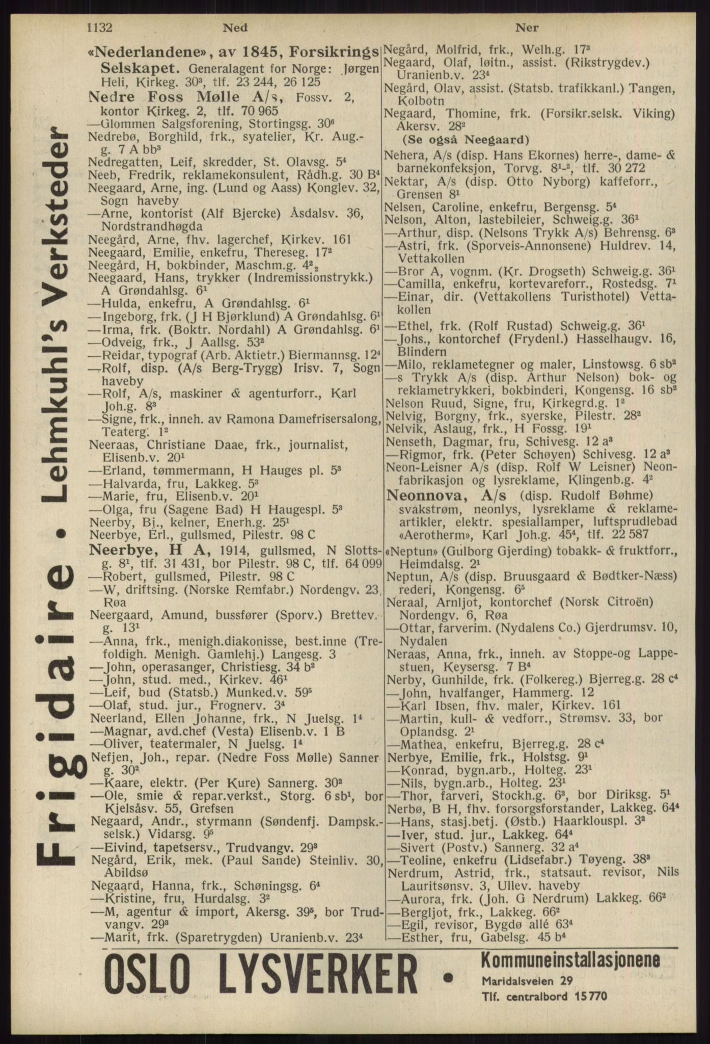 Kristiania/Oslo adressebok, PUBL/-, 1939, p. 1132