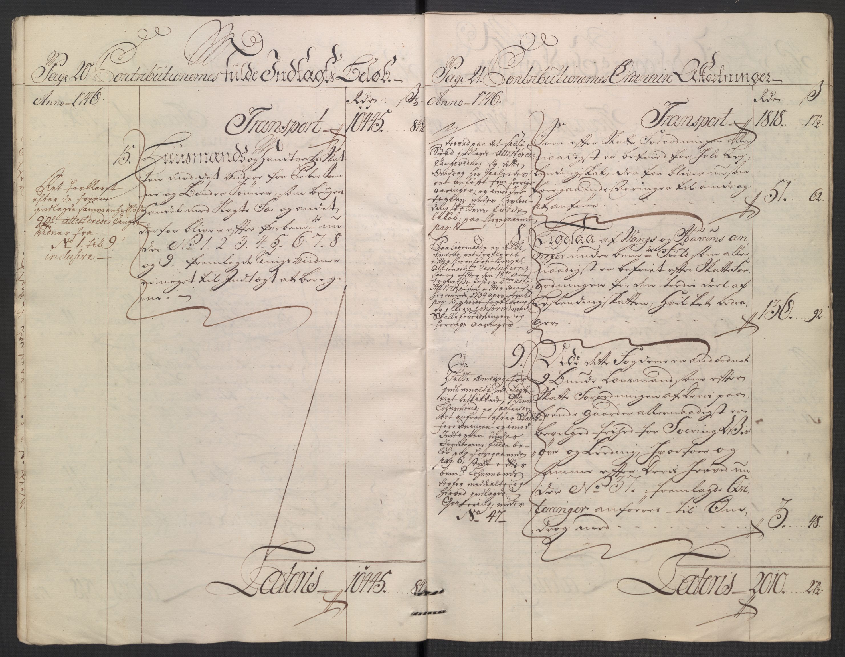 Rentekammeret inntil 1814, Reviderte regnskaper, Fogderegnskap, AV/RA-EA-4092/R18/L1345: Fogderegnskap Hadeland, Toten og Valdres, 1745-1746, p. 351