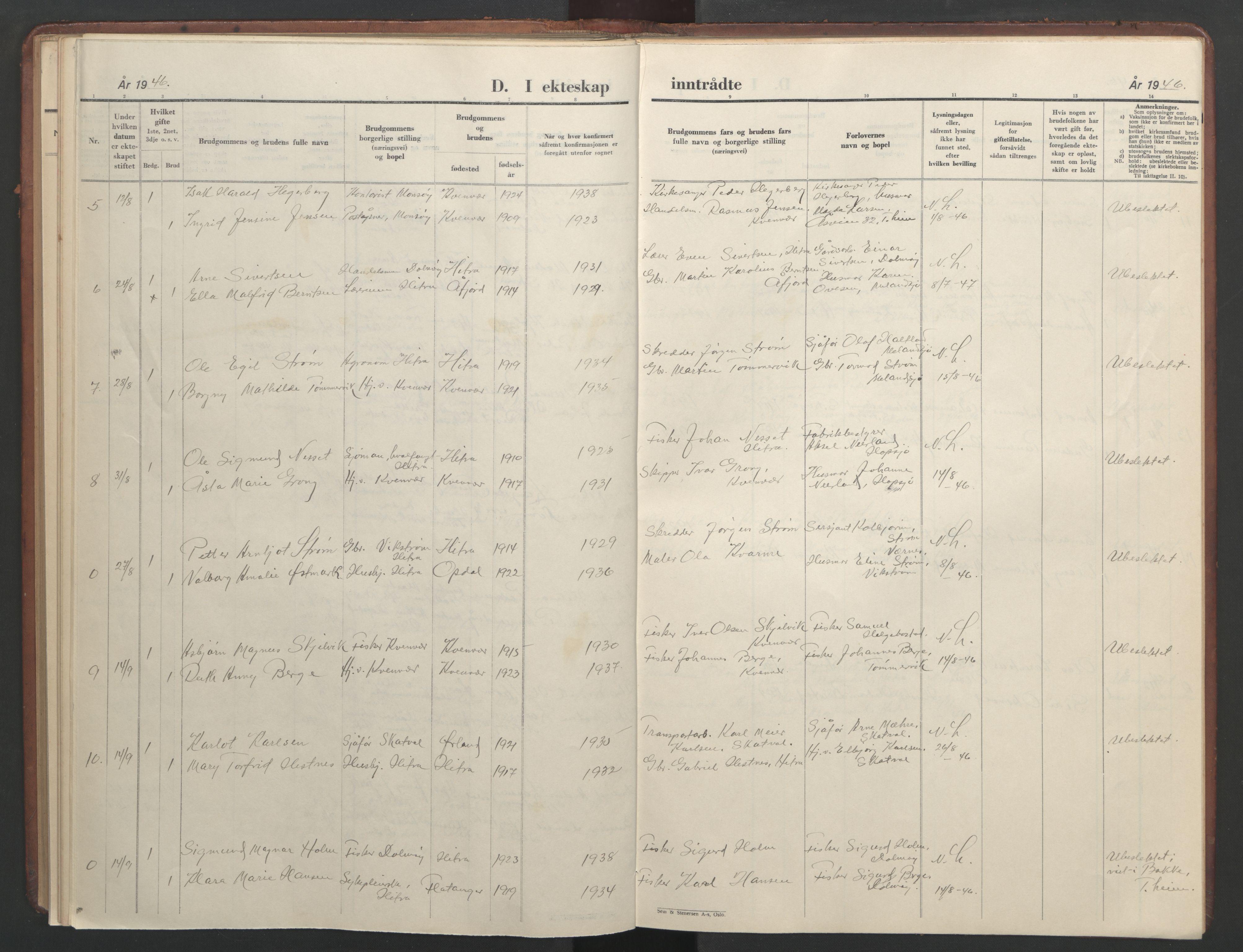 Ministerialprotokoller, klokkerbøker og fødselsregistre - Sør-Trøndelag, AV/SAT-A-1456/634/L0544: Parish register (copy) no. 634C06, 1927-1948, p. 109