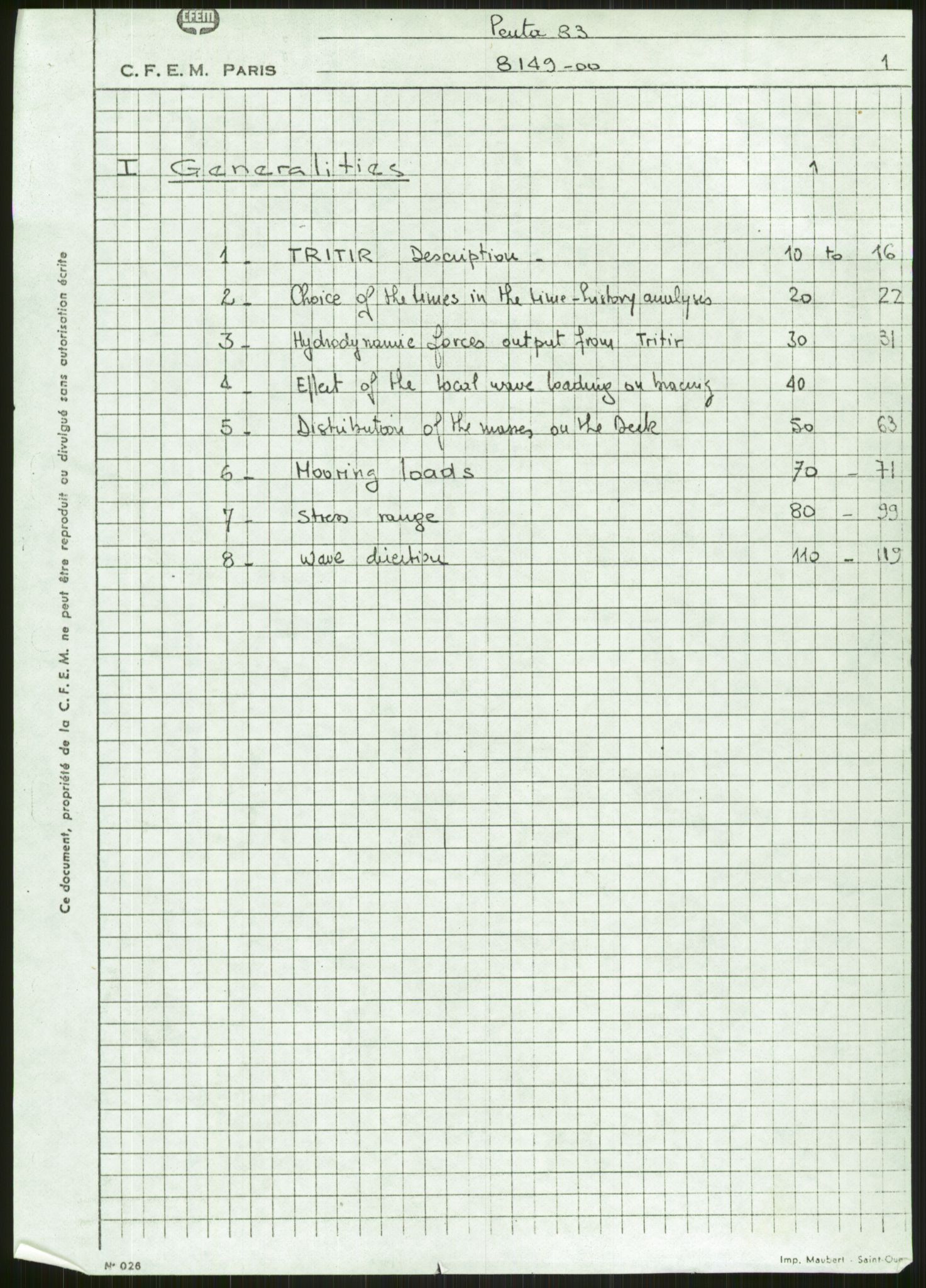 Justisdepartementet, Granskningskommisjonen ved Alexander Kielland-ulykken 27.3.1980, RA/S-1165/D/L0009: E CFEM (Doku.liste + E2, E7-E11 av 35), 1980-1981, p. 98