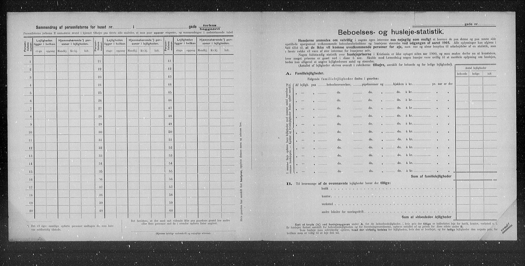 OBA, Municipal Census 1905 for Kristiania, 1905, p. 9166