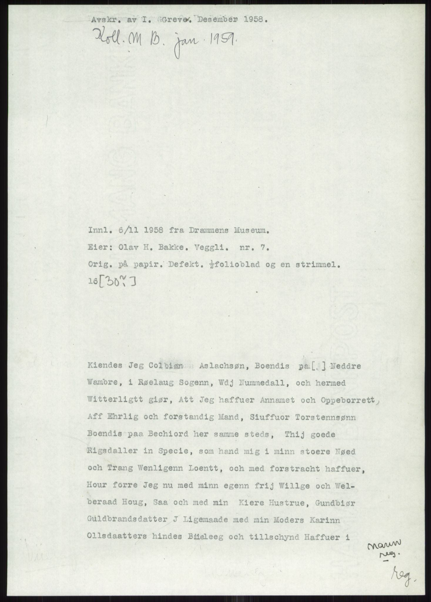 Samlinger til kildeutgivelse, Diplomavskriftsamlingen, AV/RA-EA-4053/H/Ha, p. 1456