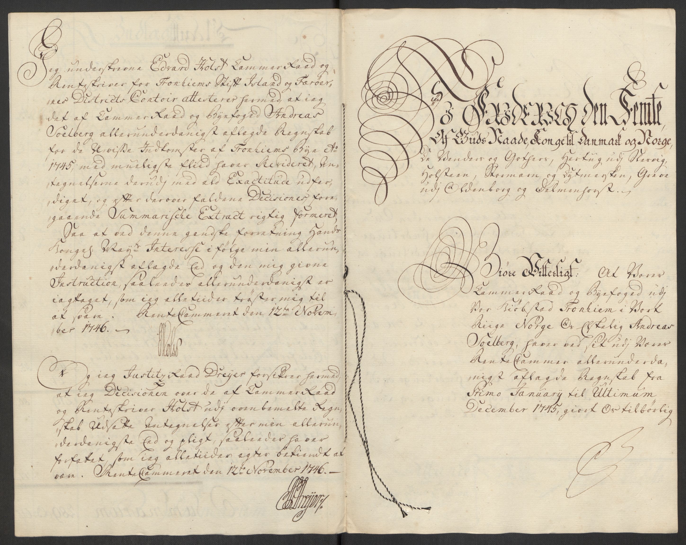 Rentekammeret inntil 1814, Reviderte regnskaper, Byregnskaper, RA/EA-4066/R/Rs/L0541: [S22] Sikt og sakefall, 1743-1746, p. 261