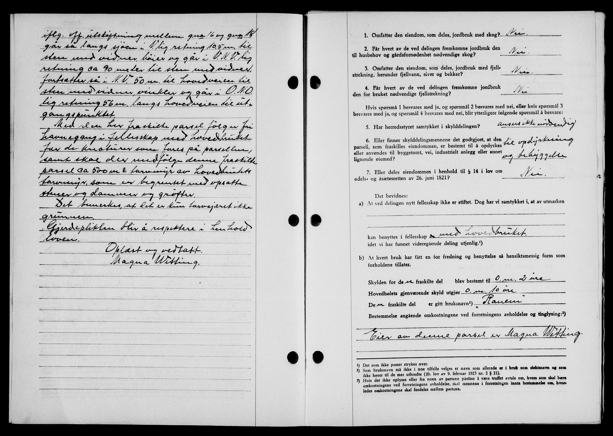 Lofoten sorenskriveri, AV/SAT-A-0017/1/2/2C/L0009a: Mortgage book no. 9a, 1941-1942, Diary no: : 1843/1941