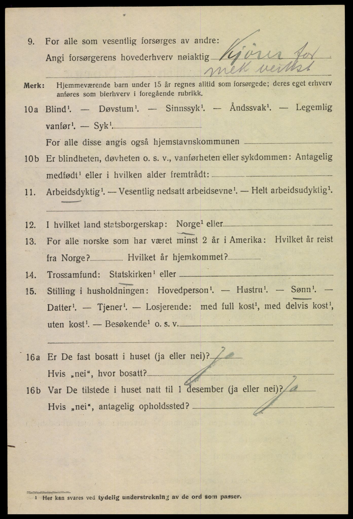 SAK, 1920 census for Kristiansand, 1920, p. 41662