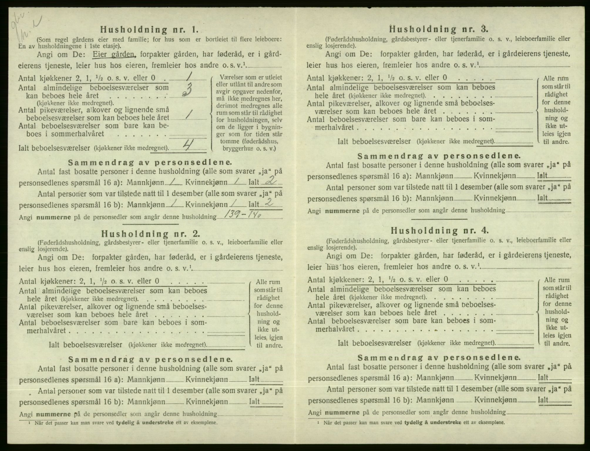 SAB, 1920 census for Voss, 1920, p. 1668