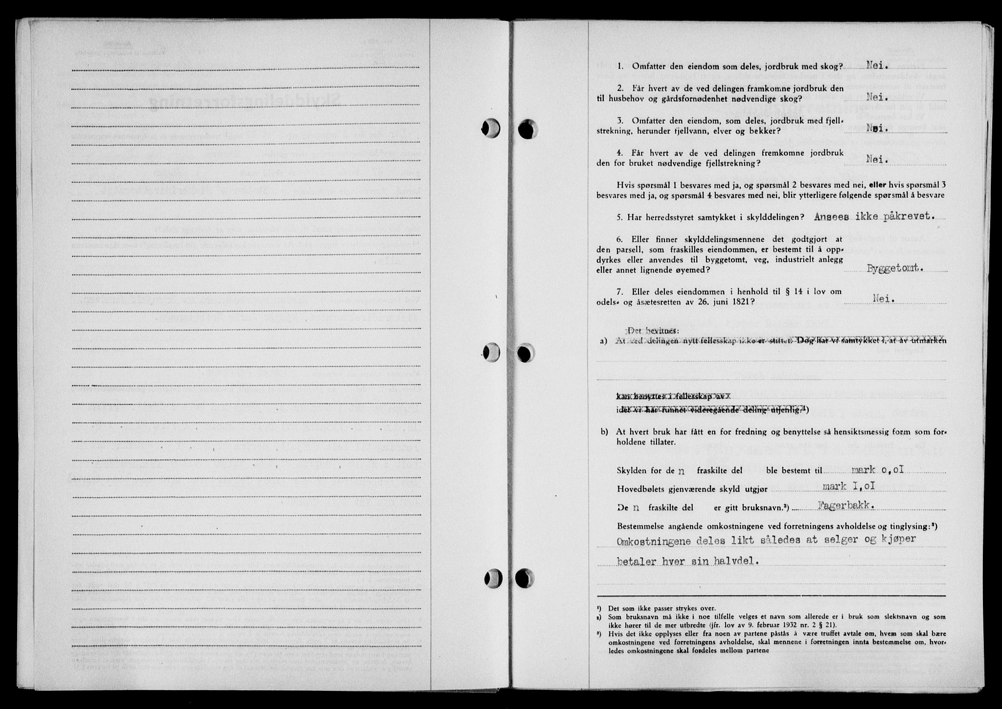 Lofoten sorenskriveri, SAT/A-0017/1/2/2C/L0021a: Mortgage book no. 21a, 1949-1949, Diary no: : 2313/1949