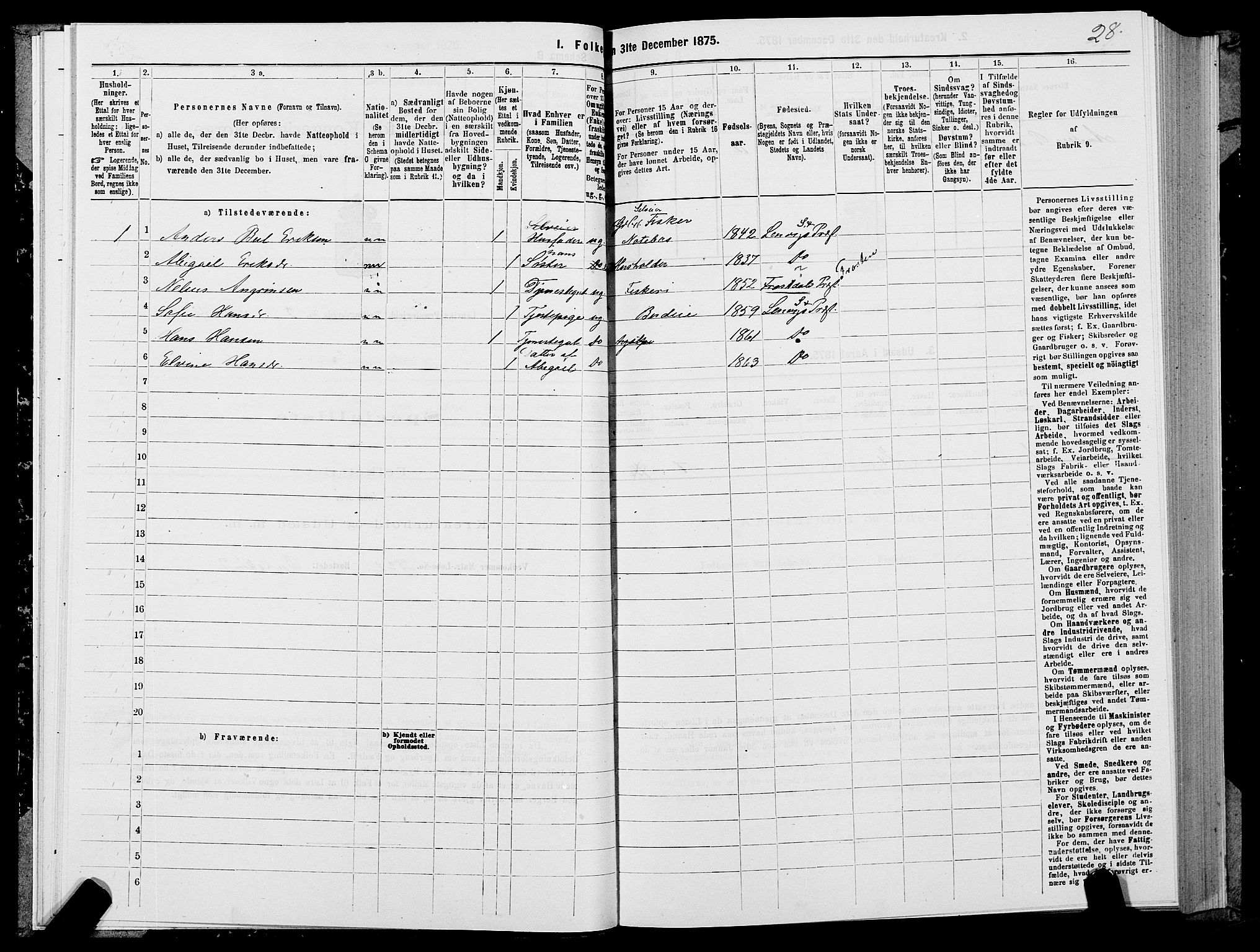 SATØ, 1875 census for 1931P Lenvik, 1875, p. 2028