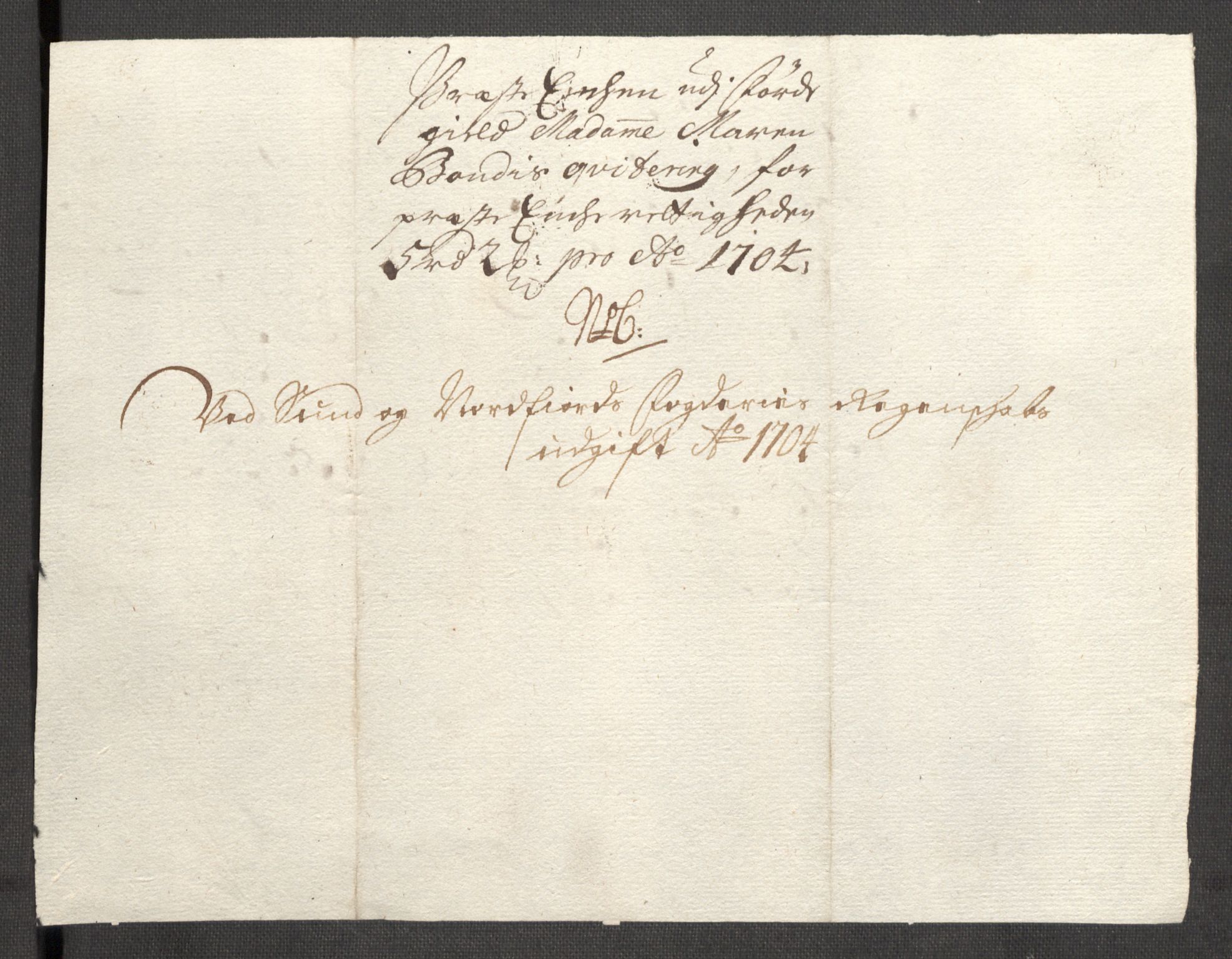 Rentekammeret inntil 1814, Reviderte regnskaper, Fogderegnskap, RA/EA-4092/R53/L3428: Fogderegnskap Sunn- og Nordfjord, 1704, p. 254