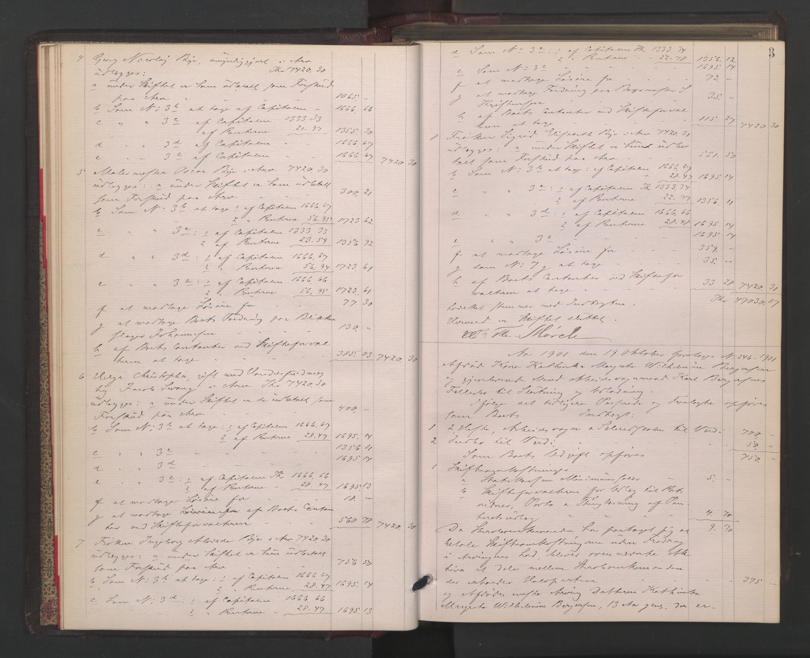 Oslo skifterett, AV/SAO-A-10383/H/Hd/Hdc/L0003: Skifteutlodningsprotokoll, 1901-1903, p. 2b-3a