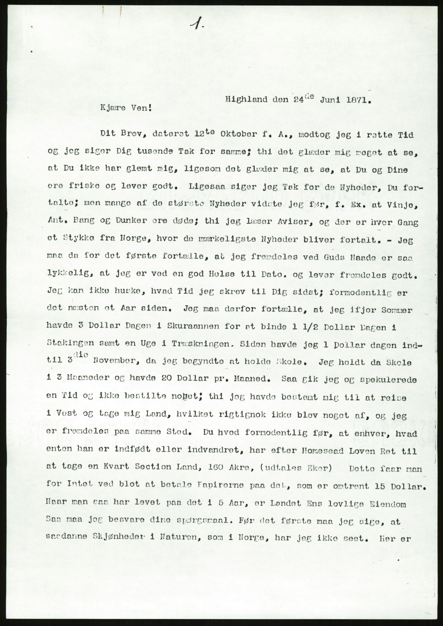 Samlinger til kildeutgivelse, Amerikabrevene, AV/RA-EA-4057/F/L0038: Arne Odd Johnsens amerikabrevsamling II, 1855-1900, p. 5