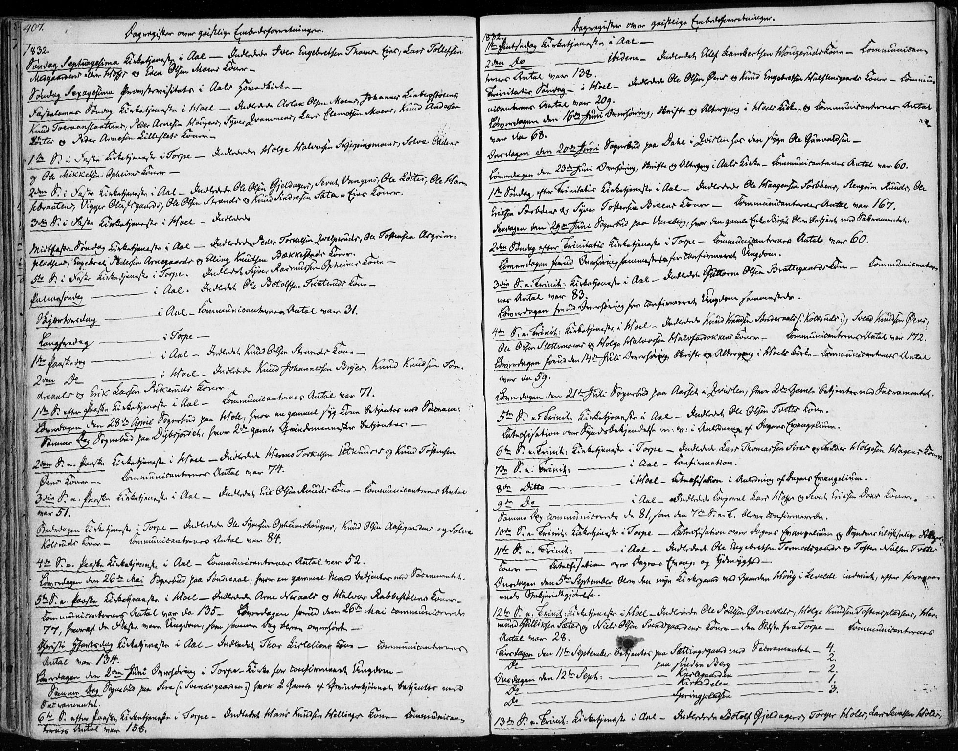 Ål kirkebøker, AV/SAKO-A-249/F/Fa/L0005: Parish register (official) no. I 5, 1825-1848, p. 407