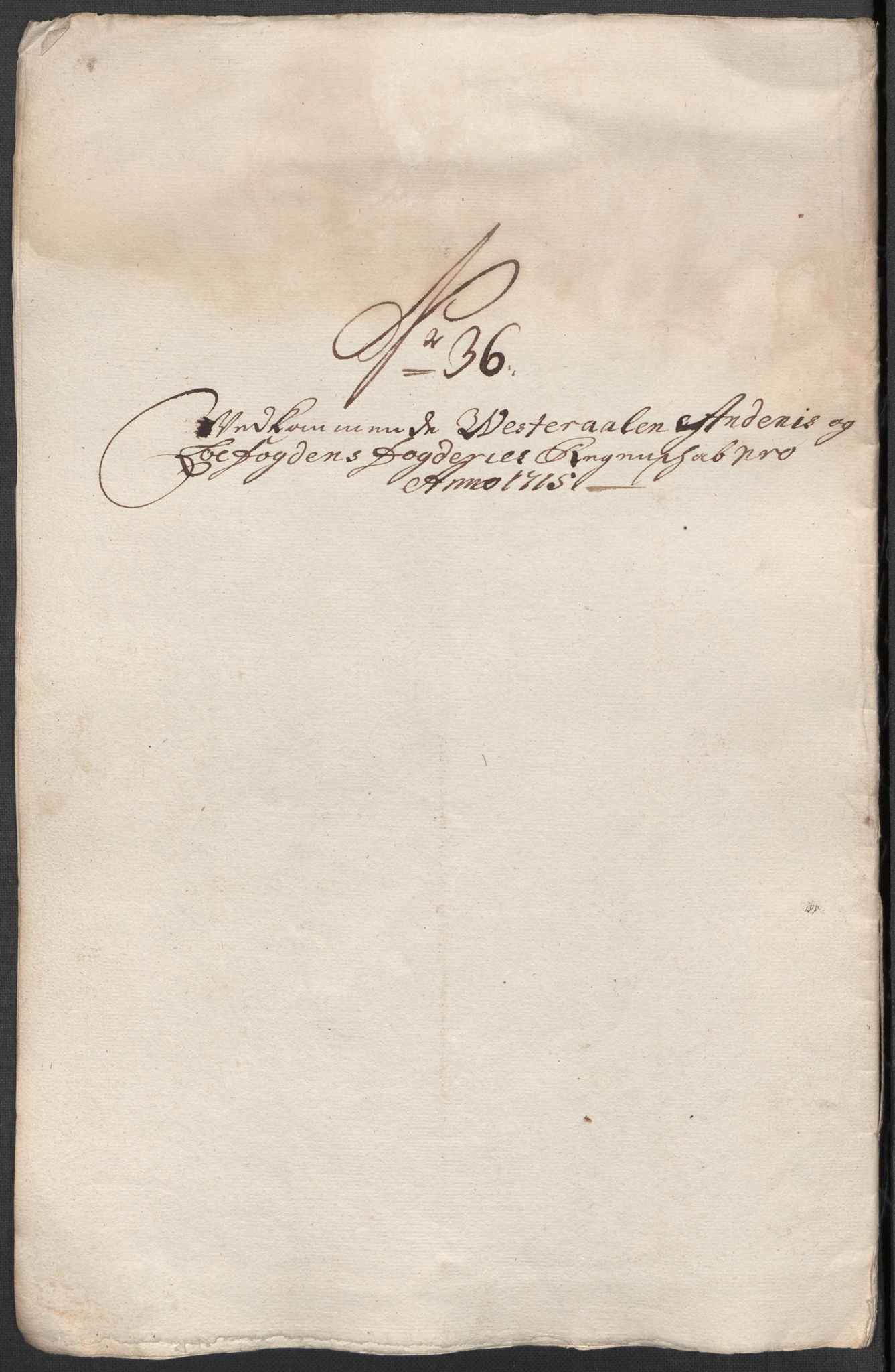 Rentekammeret inntil 1814, Reviderte regnskaper, Fogderegnskap, AV/RA-EA-4092/R67/L4681: Fogderegnskap Vesterålen, Andenes og Lofoten, 1715, p. 204