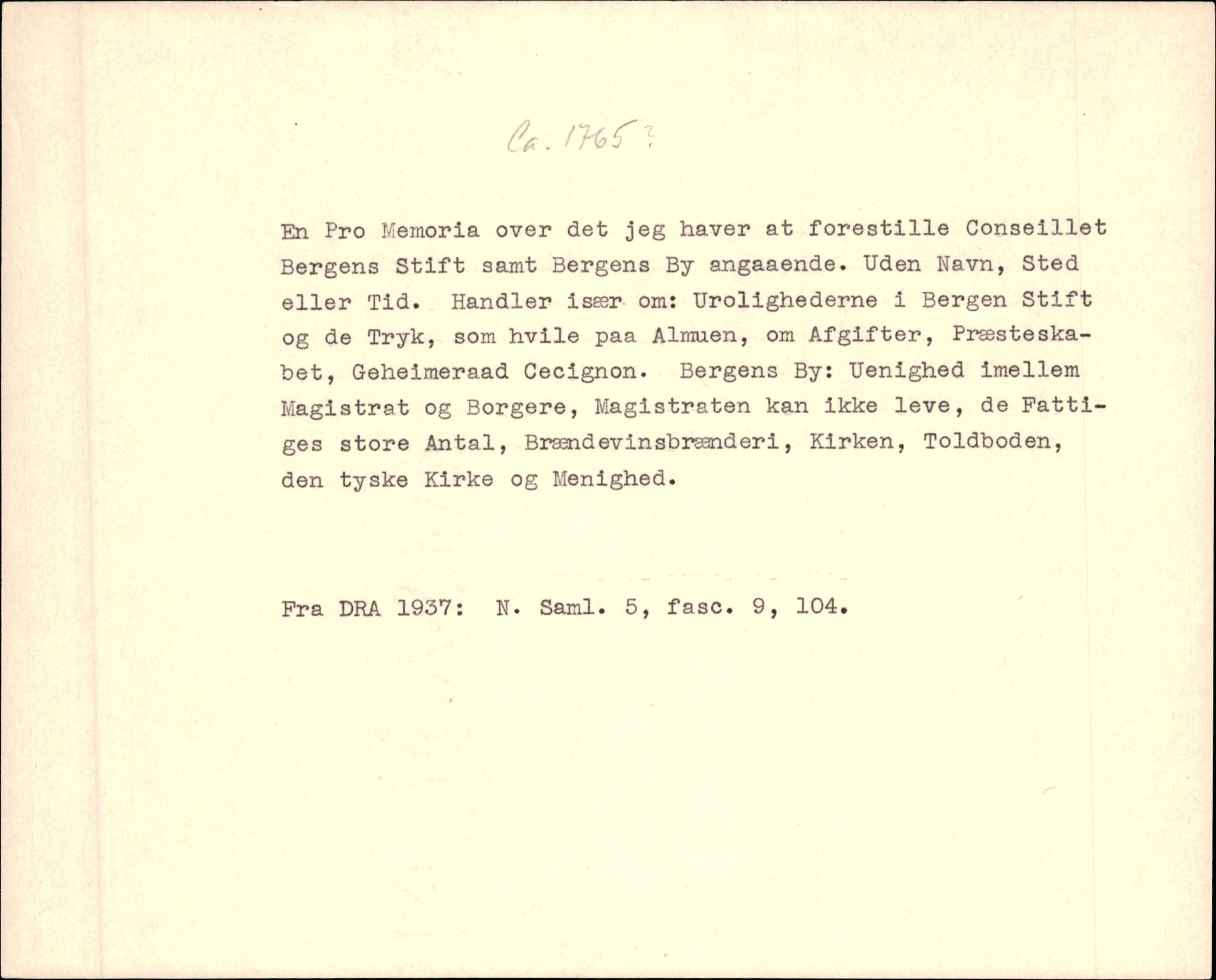 Riksarkivets diplomsamling, AV/RA-EA-5965/F35/F35f/L0002: Regestsedler: Diplomer fra DRA 1937 og 1996, p. 1057