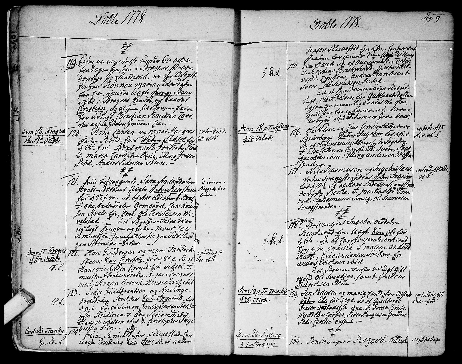 Lier kirkebøker, AV/SAKO-A-230/F/Fa/L0006: Parish register (official) no. I 6, 1777-1794, p. 9