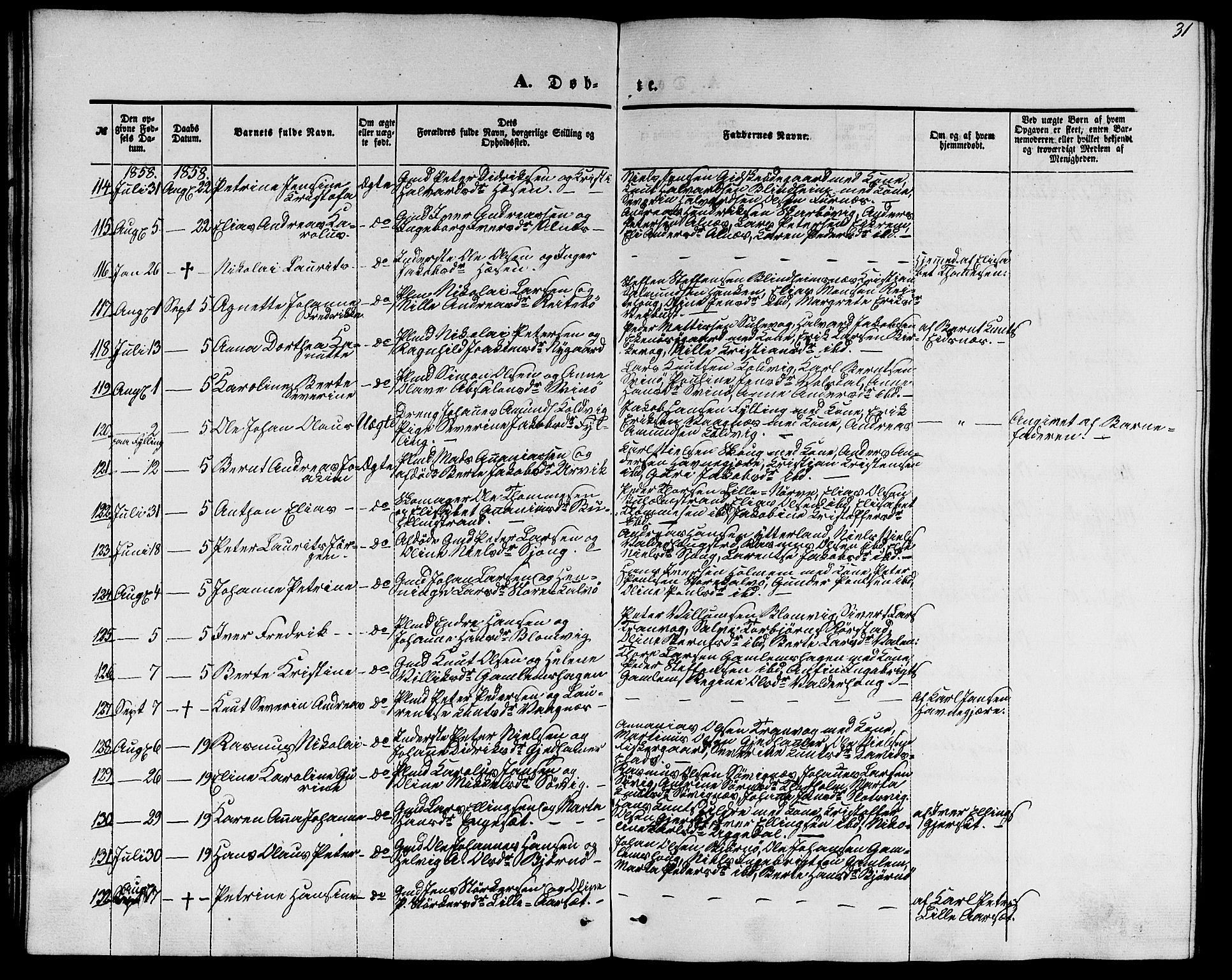 Ministerialprotokoller, klokkerbøker og fødselsregistre - Møre og Romsdal, AV/SAT-A-1454/528/L0427: Parish register (copy) no. 528C08, 1855-1864, p. 31