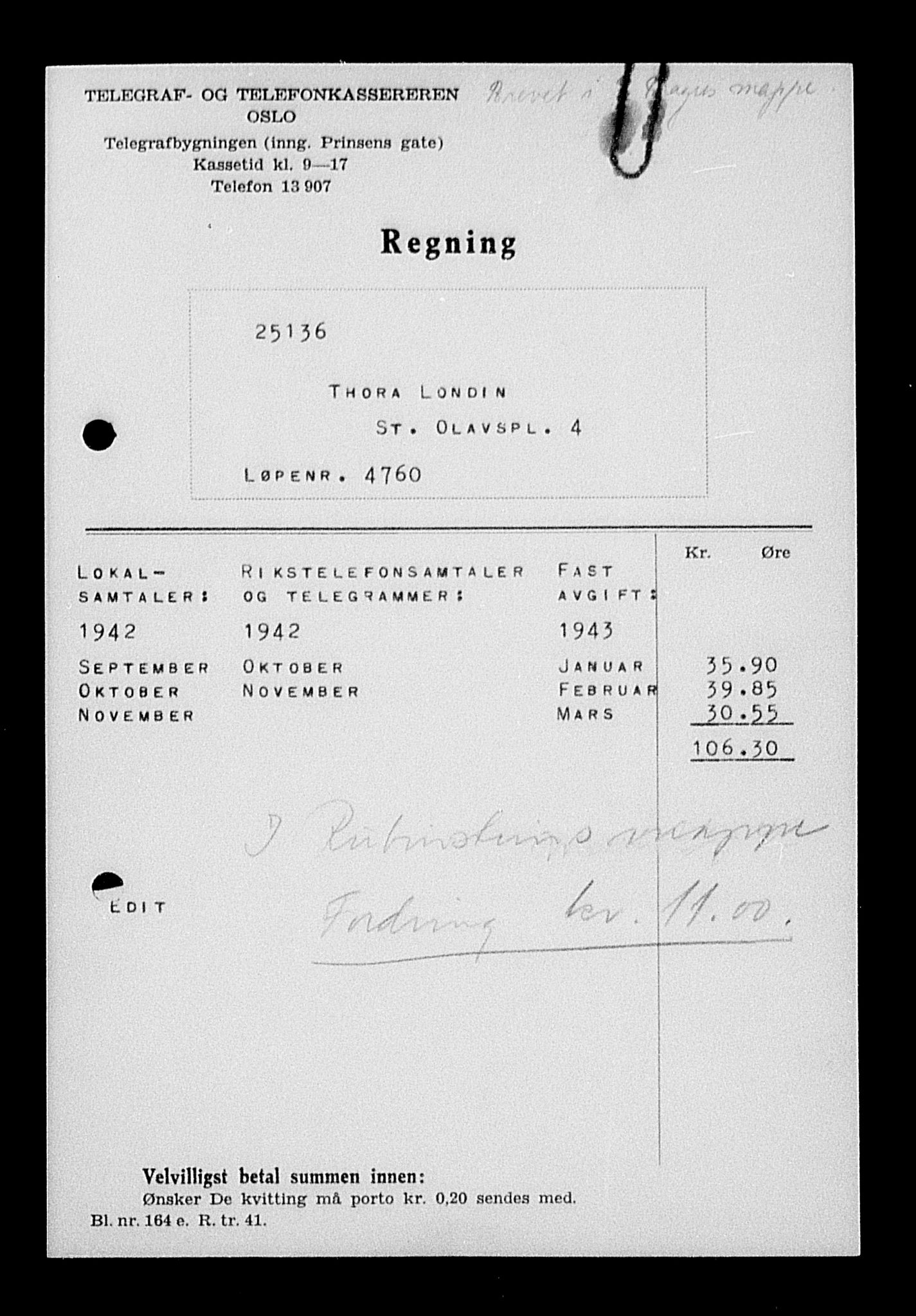 Justisdepartementet, Tilbakeføringskontoret for inndratte formuer, AV/RA-S-1564/H/Hc/Hcc/L0960: --, 1945-1947, p. 258