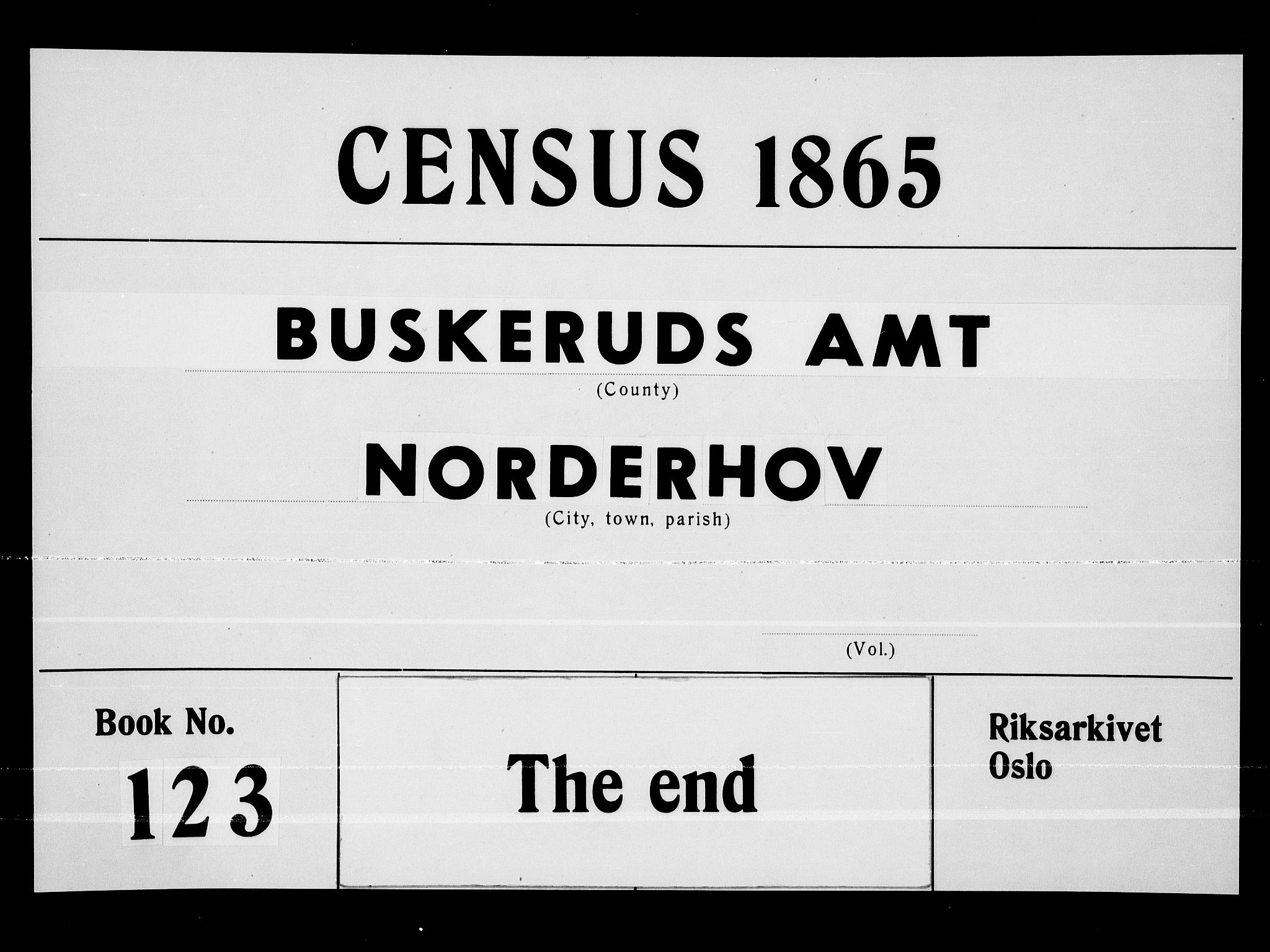 RA, 1865 census for Norderhov/Norderhov, Haug og Lunder, 1865, p. 284