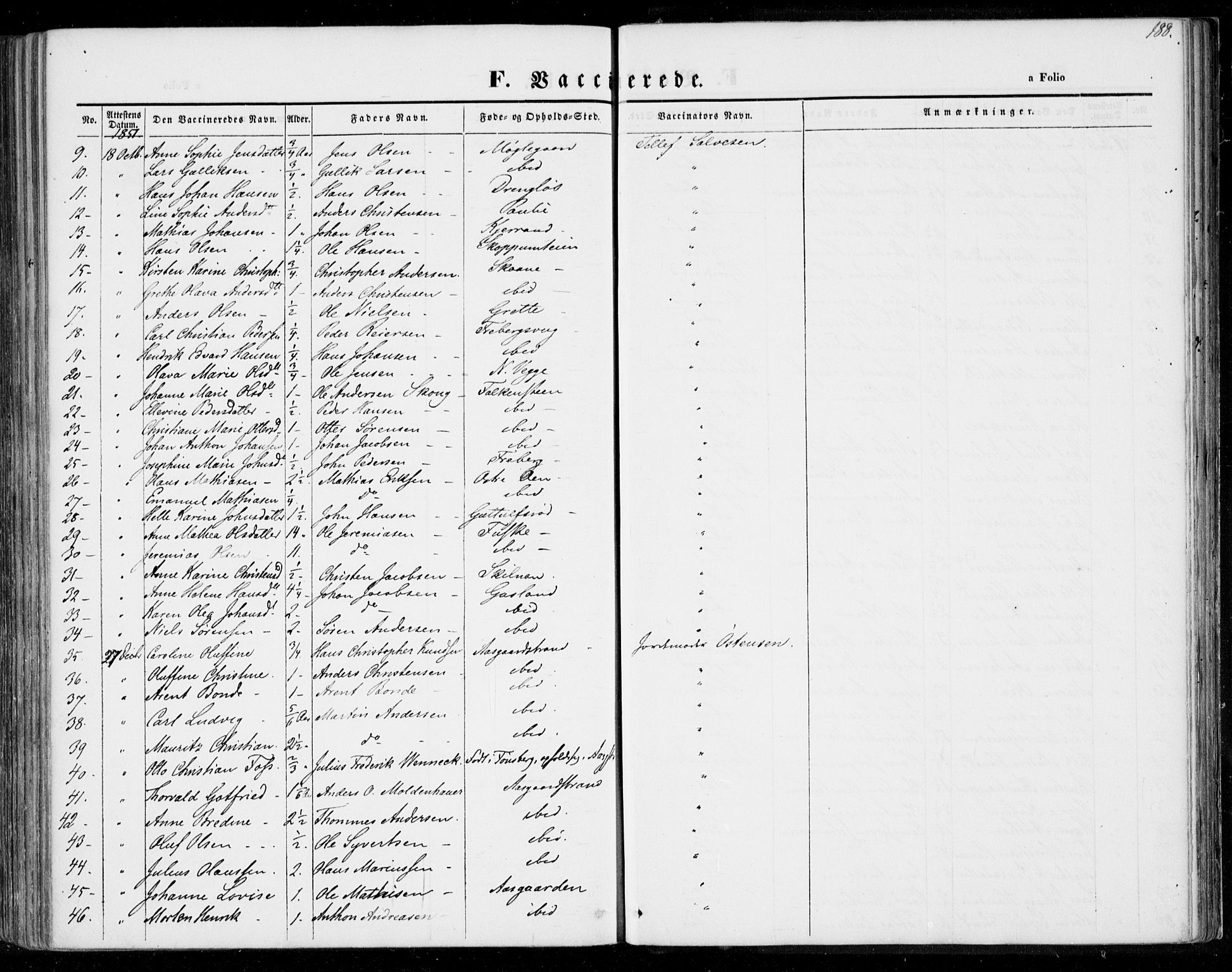 Borre kirkebøker, AV/SAKO-A-338/F/Fa/L0005: Parish register (official) no. I 5, 1845-1851, p. 188