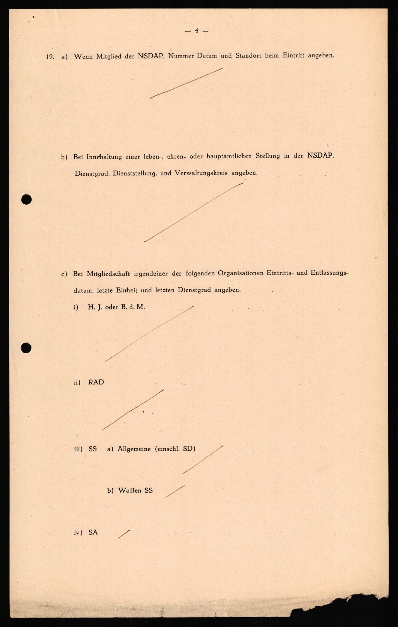 Forsvaret, Forsvarets overkommando II, RA/RAFA-3915/D/Db/L0022: CI Questionaires. Tyske okkupasjonsstyrker i Norge. Tyskere., 1945-1946, p. 199