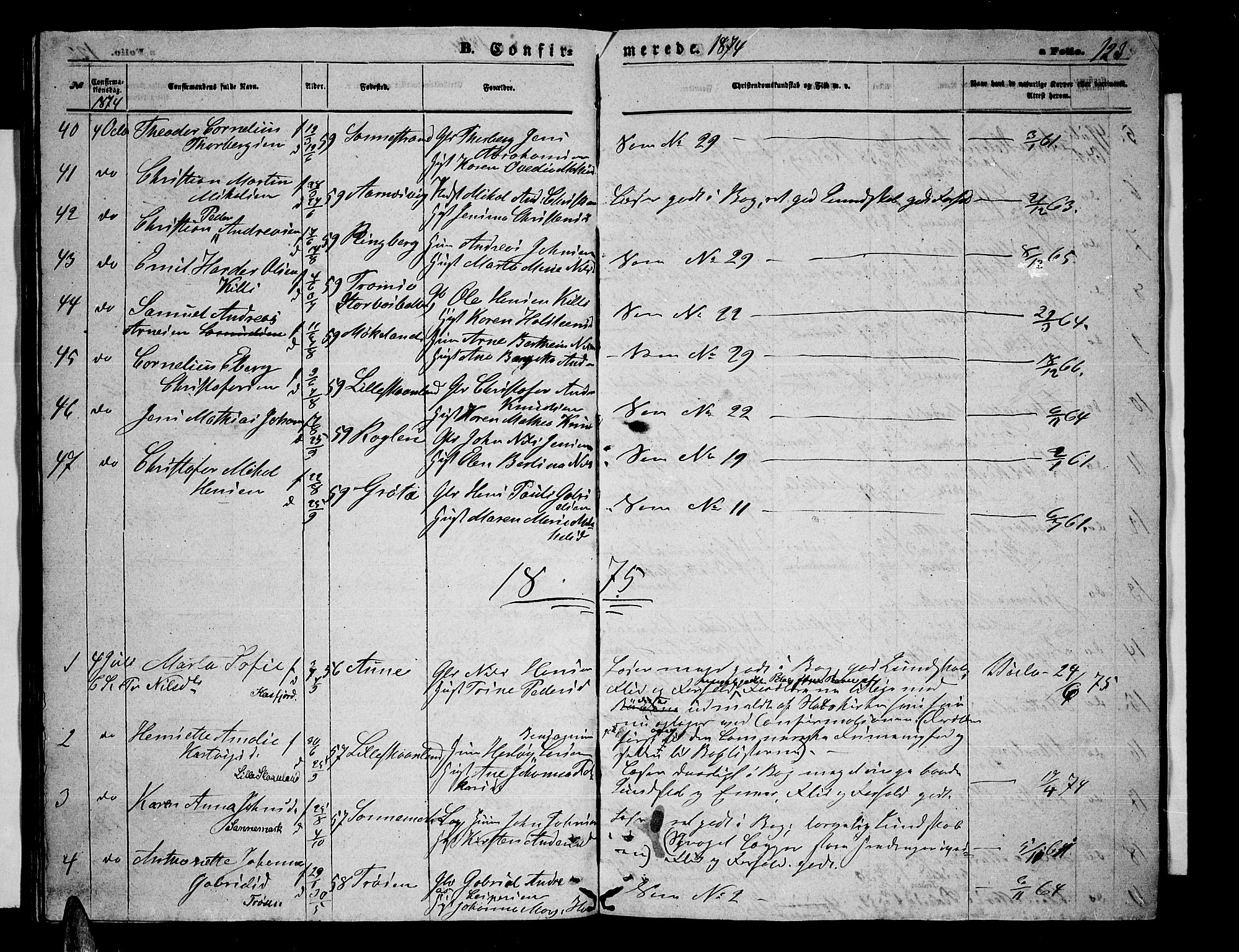 Trondenes sokneprestkontor, SATØ/S-1319/H/Hb/L0009klokker: Parish register (copy) no. 9, 1870-1876, p. 123