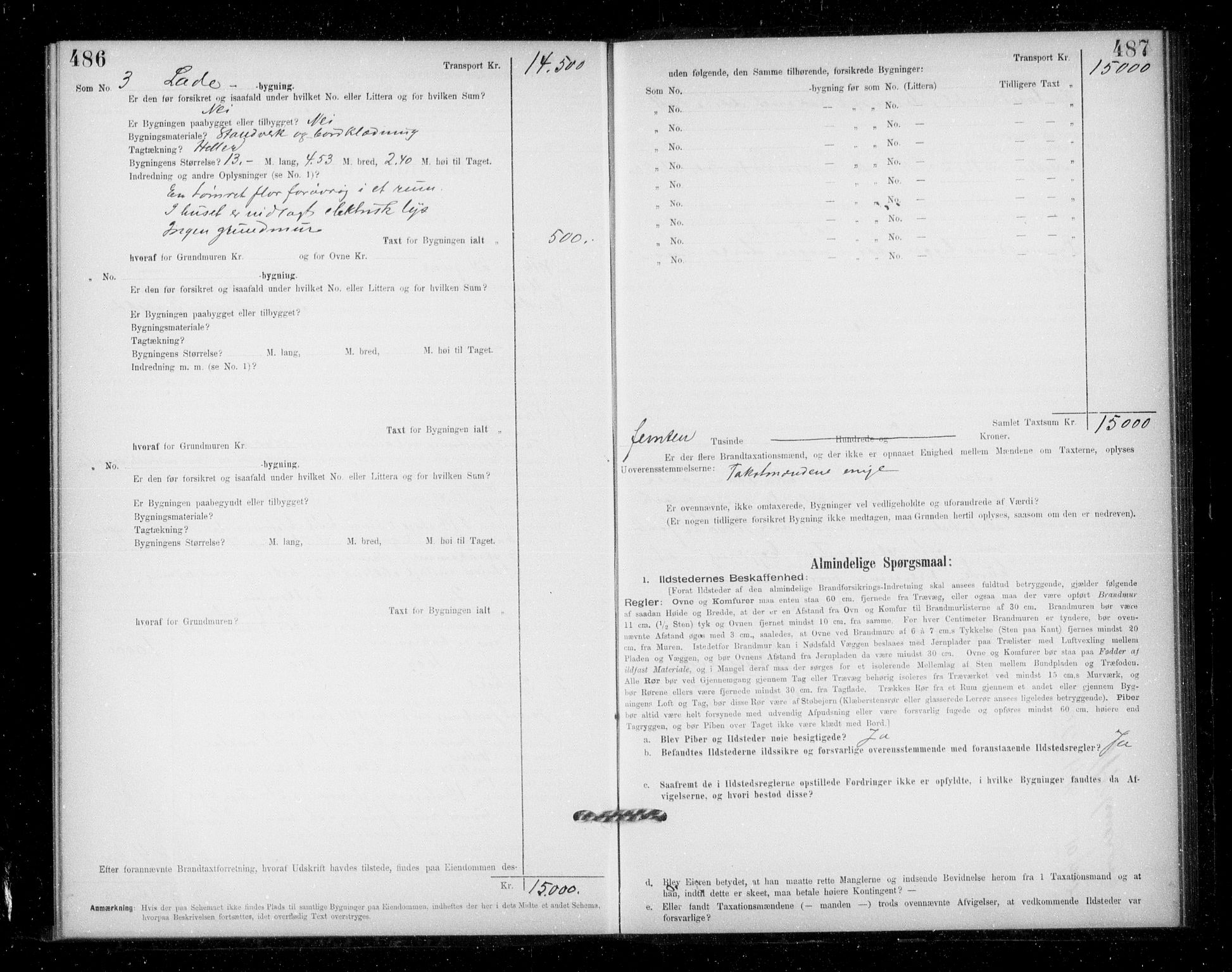 Lensmannen i Jondal, SAB/A-33101/0012/L0005: Branntakstprotokoll, skjematakst, 1894-1951, p. 486-487