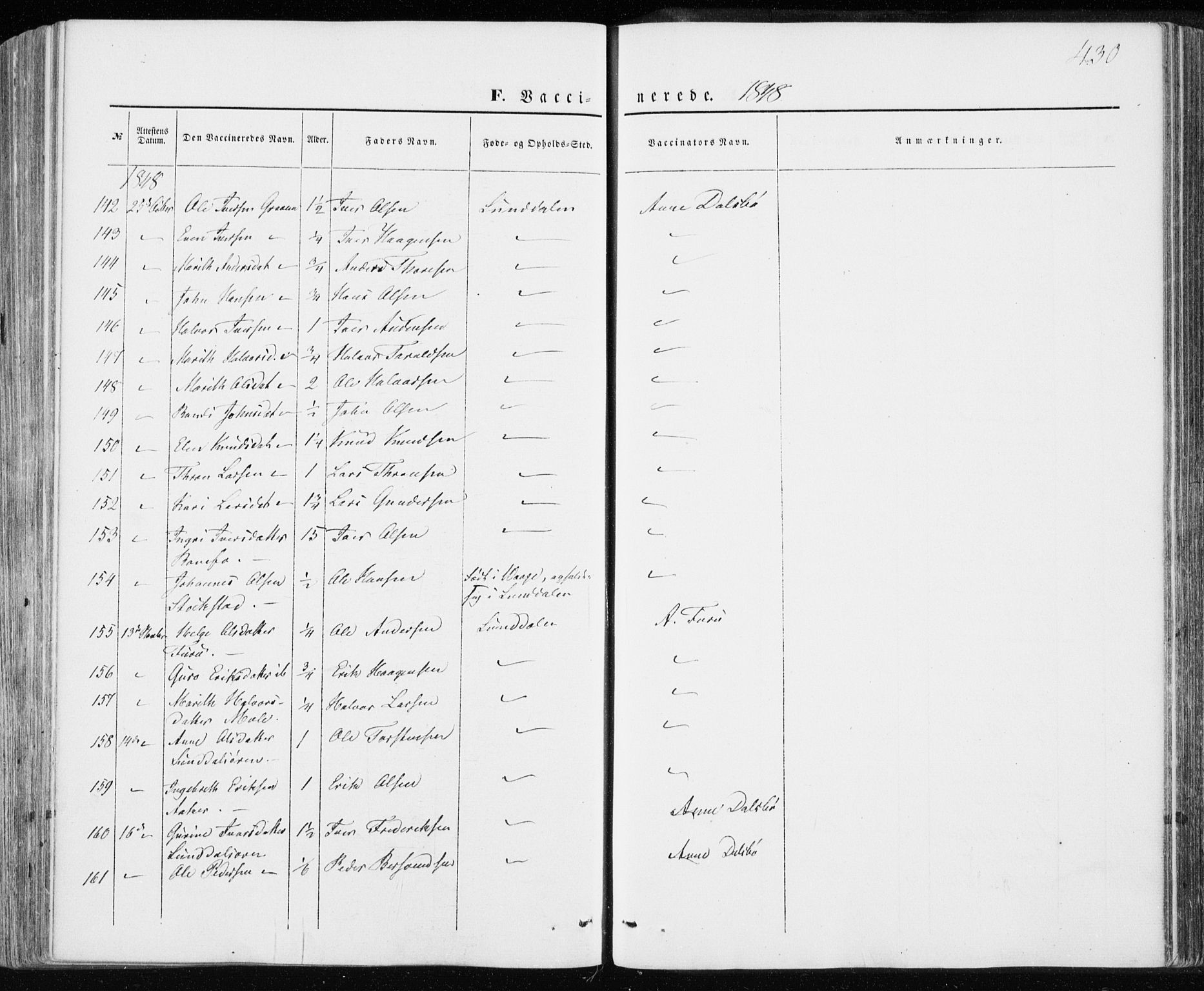 Ministerialprotokoller, klokkerbøker og fødselsregistre - Møre og Romsdal, SAT/A-1454/590/L1013: Parish register (official) no. 590A05, 1847-1877, p. 430