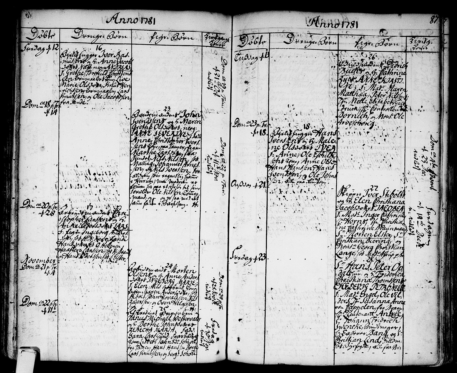 Strømsø kirkebøker, AV/SAKO-A-246/F/Fa/L0009: Parish register (official) no. I 9, 1752-1791, p. 87