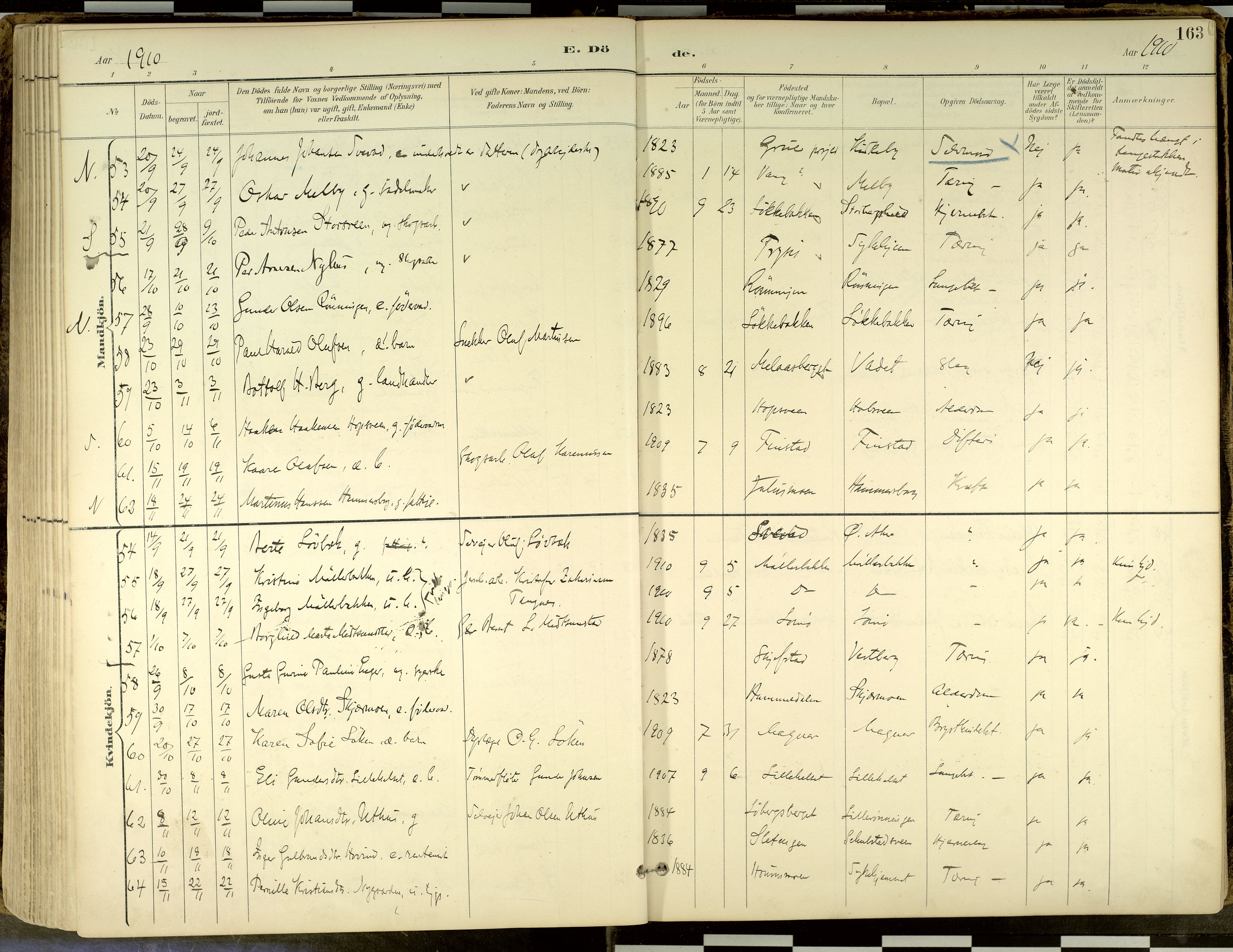 Elverum prestekontor, AV/SAH-PREST-044/H/Ha/Haa/L0018: Parish register (official) no. 18, 1894-1914, p. 163